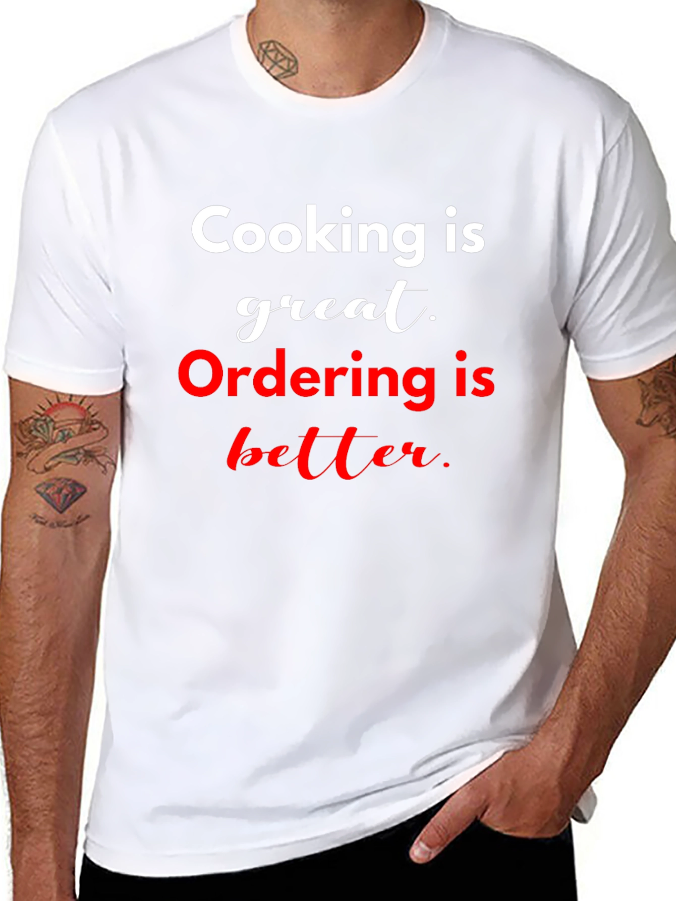 Cooking vs Ordering Funny T-Shirt