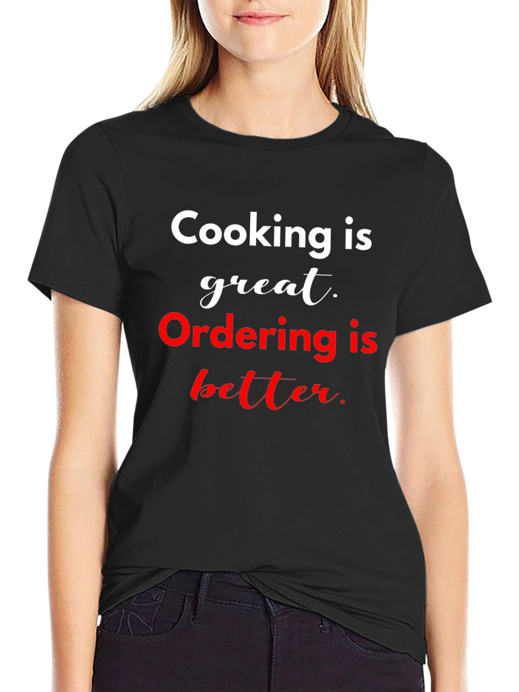Cooking vs Ordering Funny T-Shirt