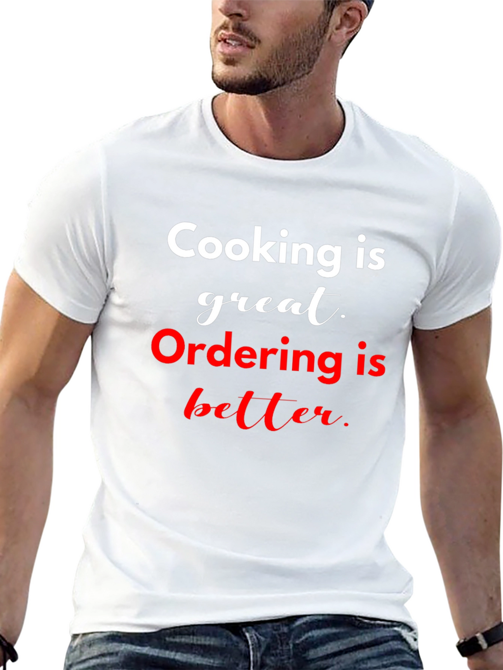 Cooking vs Ordering Funny T-Shirt