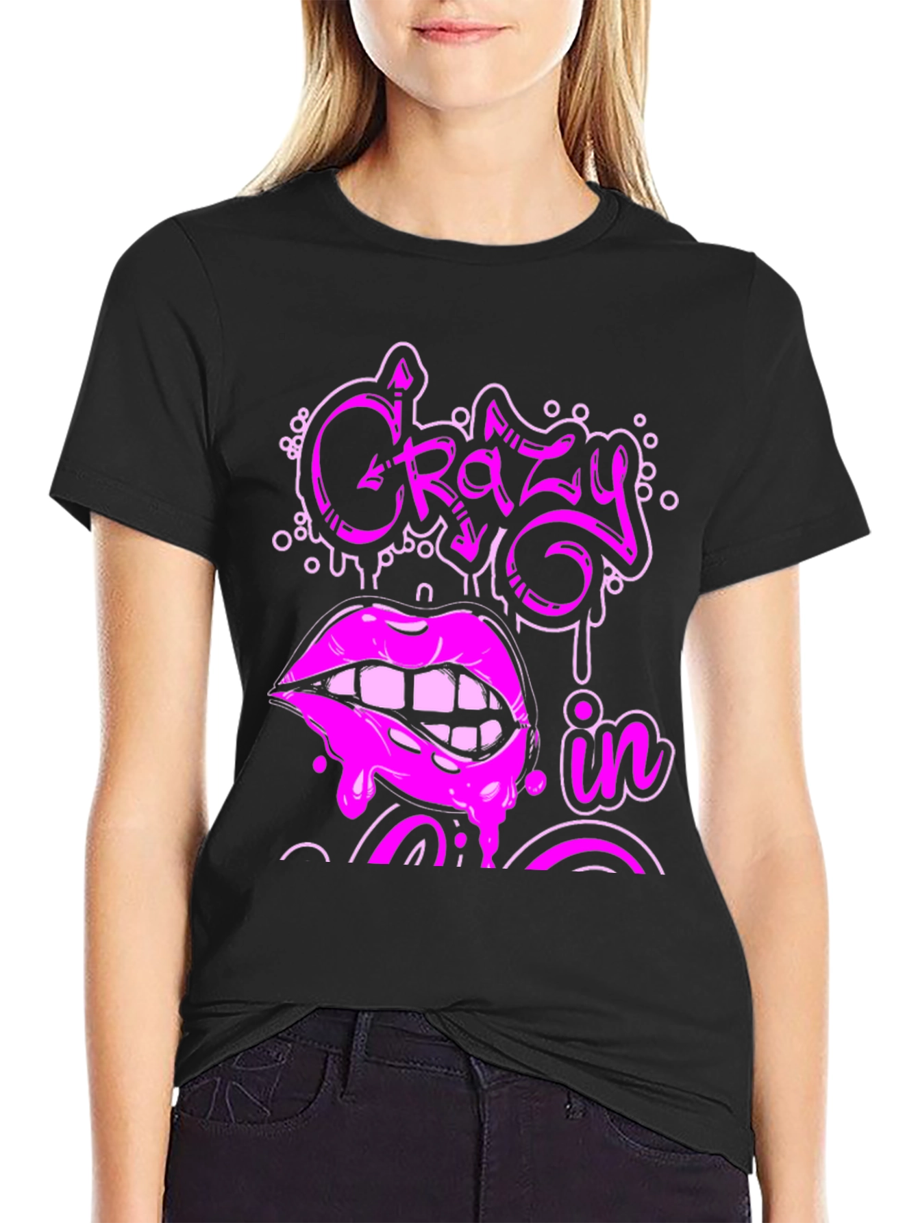 Crazy In Lips Graphic Tee