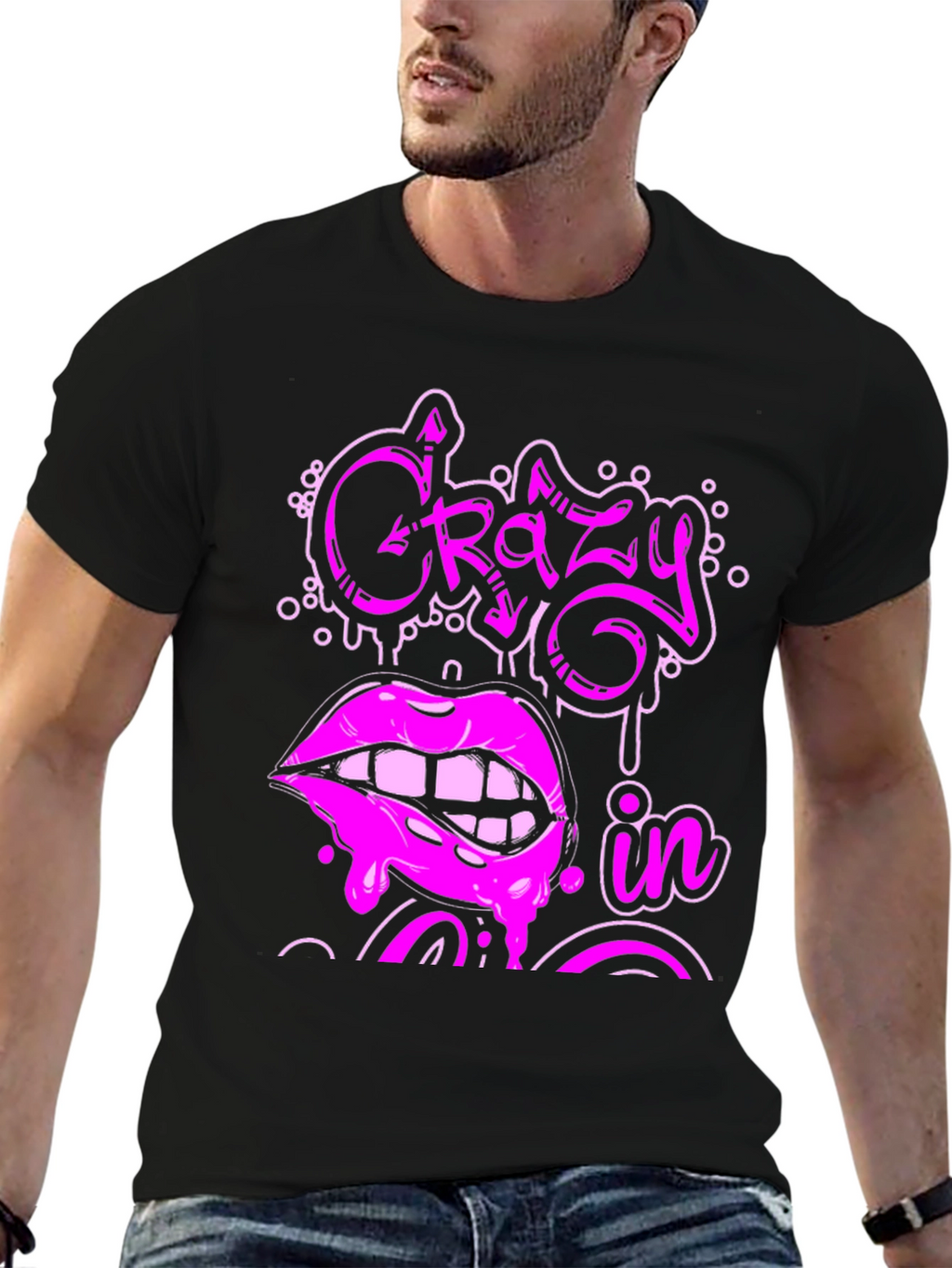 Crazy In Lips Graphic Tee