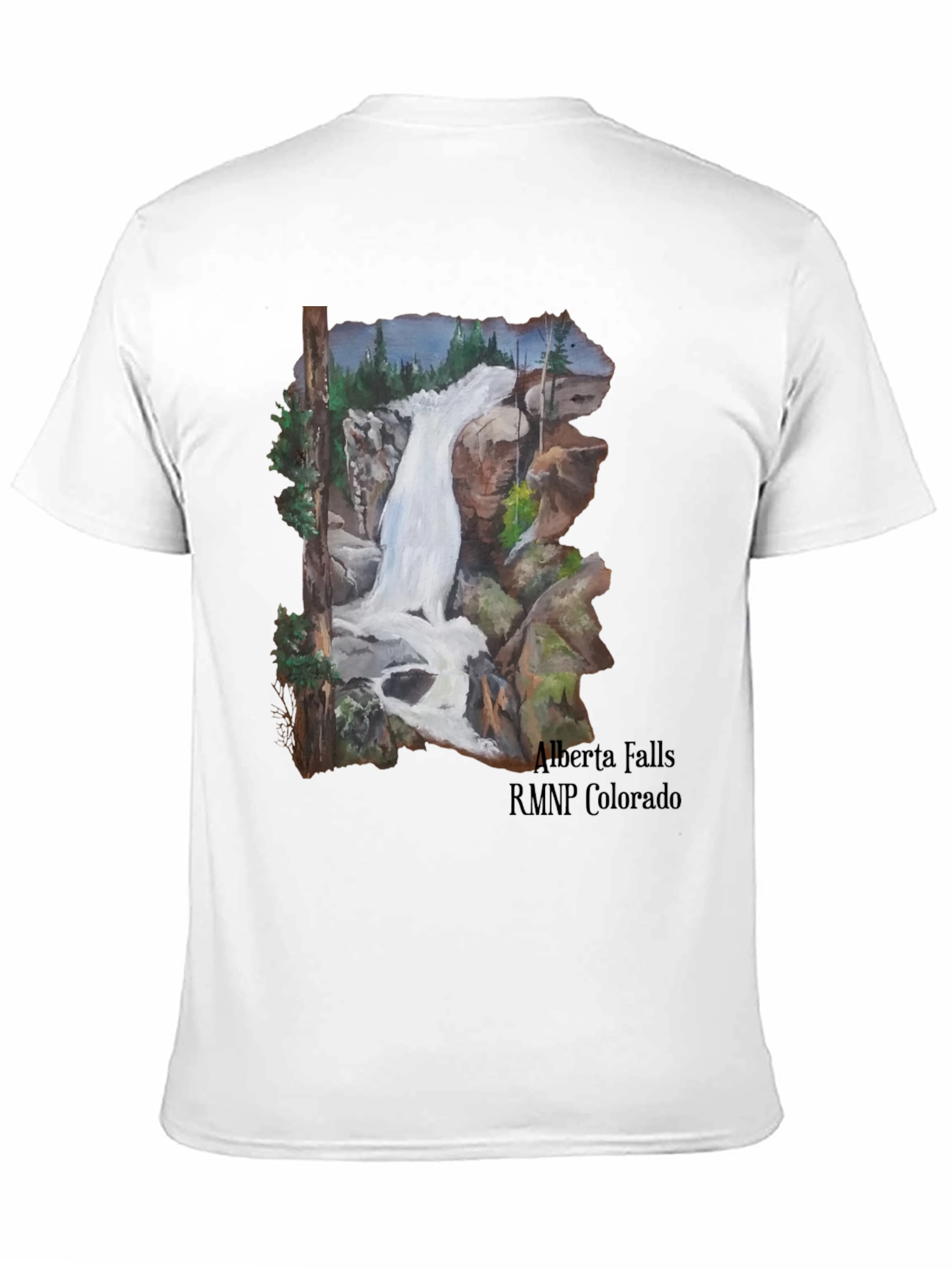 Alberta Falls RMNP Colorado Black T-Shirt