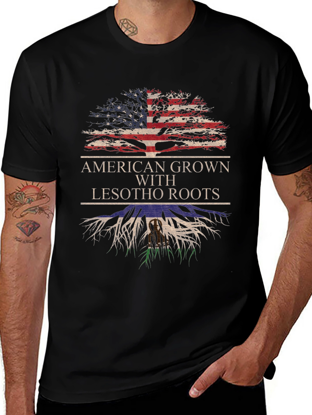 American Grown with Lesotho Roots T-Shirt