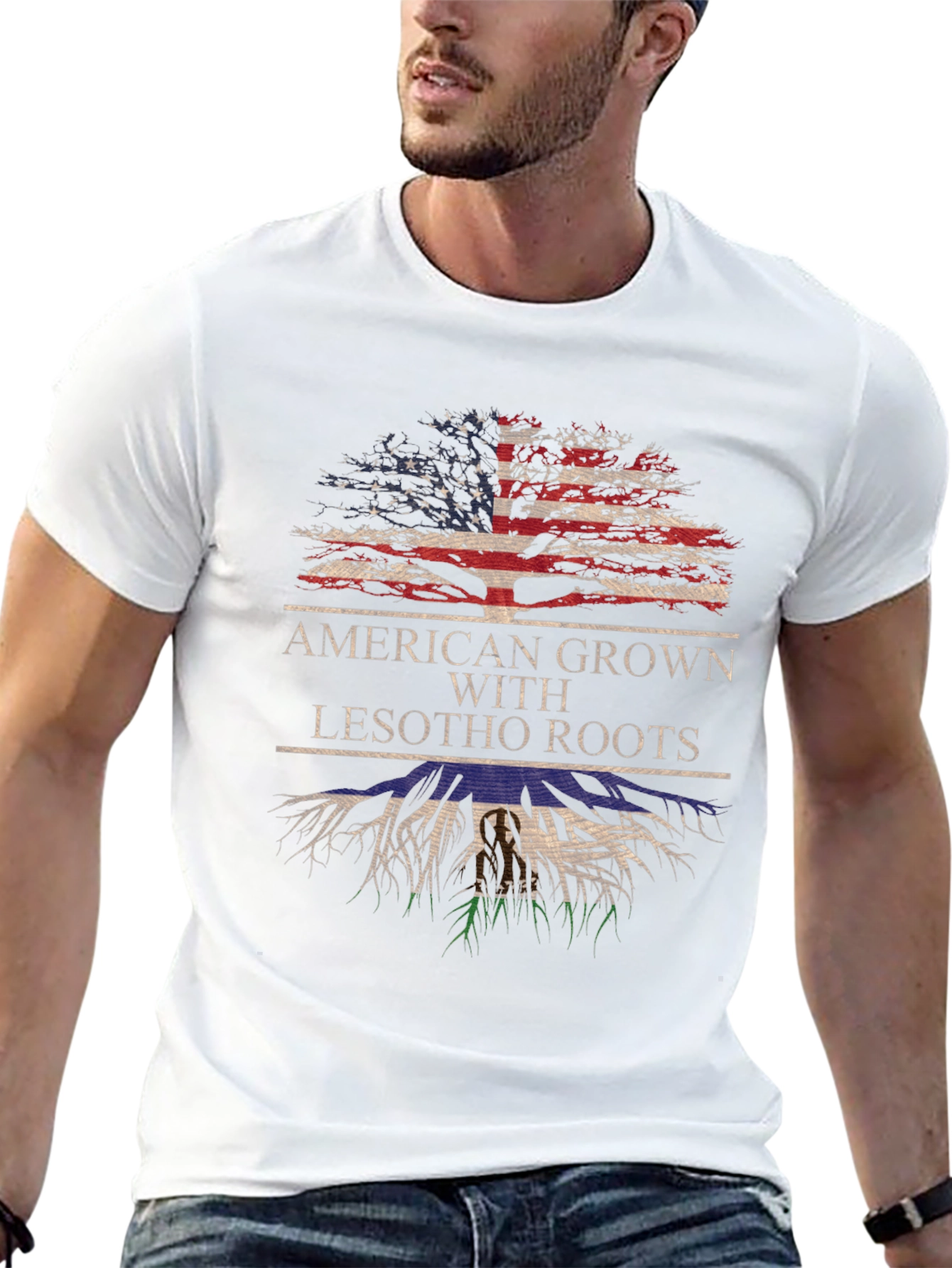 American Grown with Lesotho Roots T-Shirt