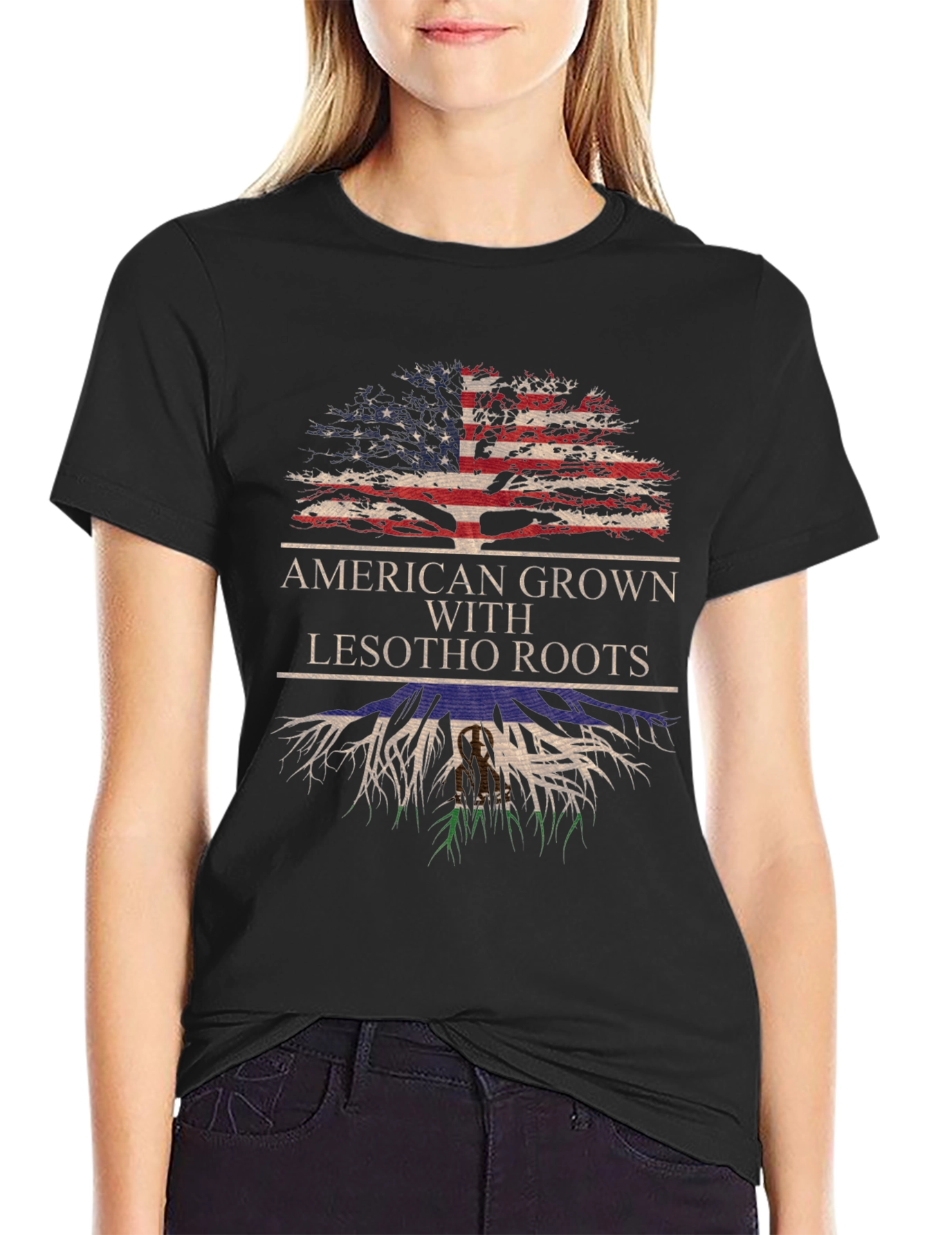 American Grown with Lesotho Roots T-Shirt