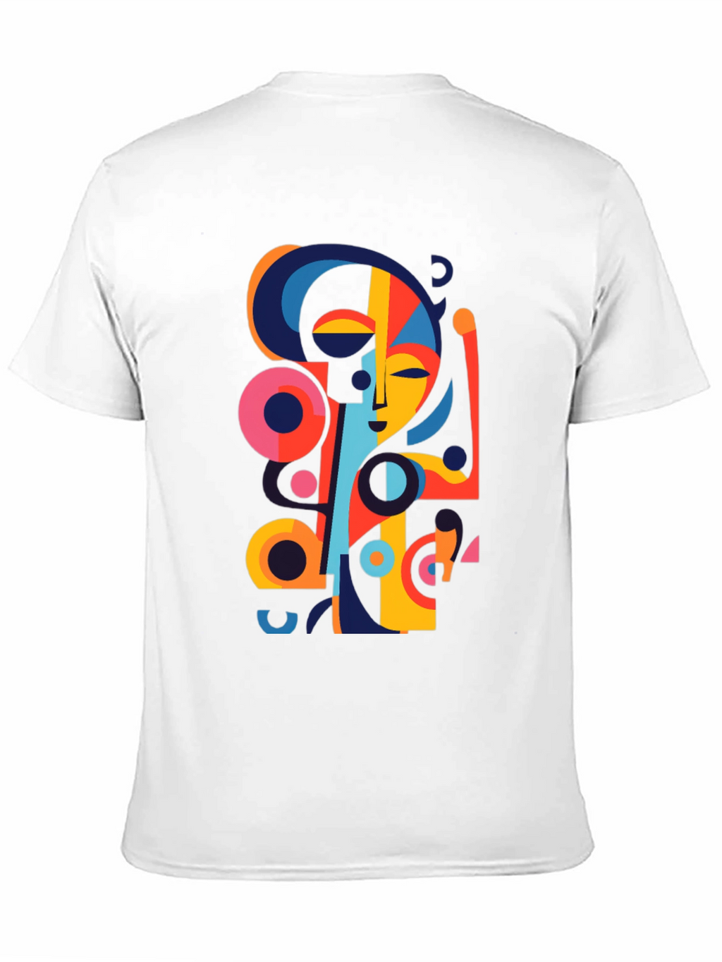 Abstract Face Graphic Black Tee