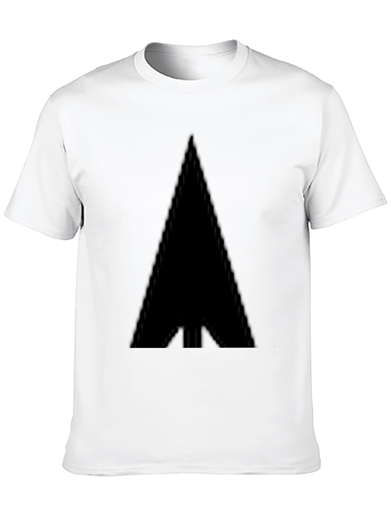 Black T-Shirt with Abstract Triangle Design