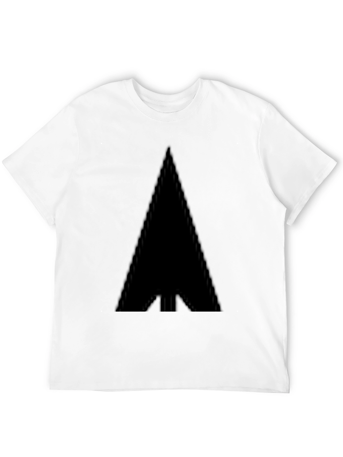 Black T-Shirt with Abstract Triangle Design