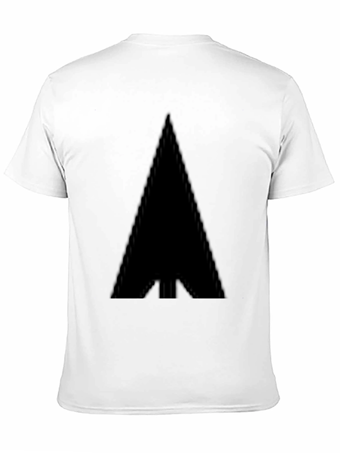 Black T-Shirt with Abstract Triangle Design