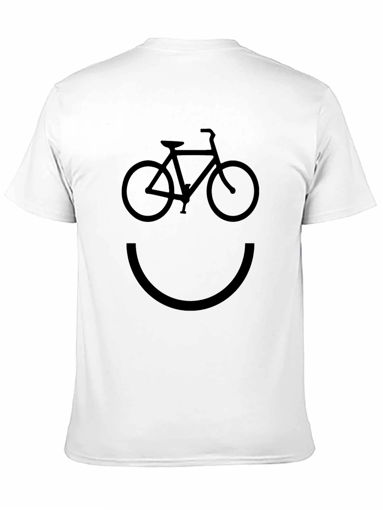 Bicycle Smiley Face T-Shirt - Classic Black Tee