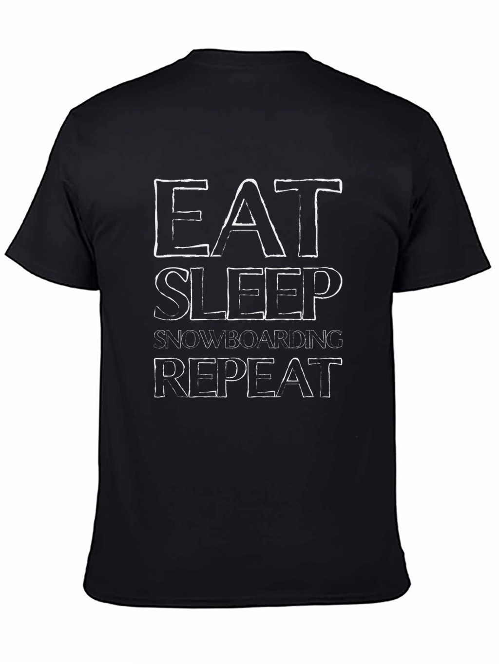 Eat Sleep Snowboarding Repeat Black T-Shirt