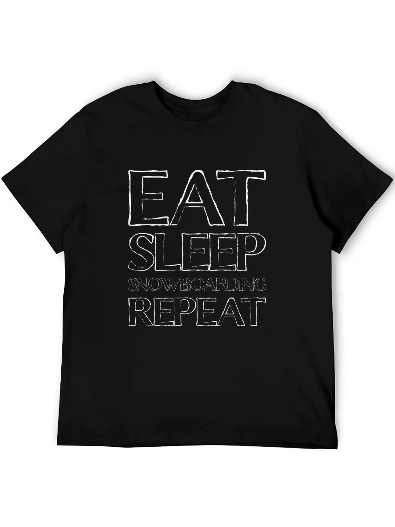 Eat Sleep Snowboarding Repeat Black T-Shirt