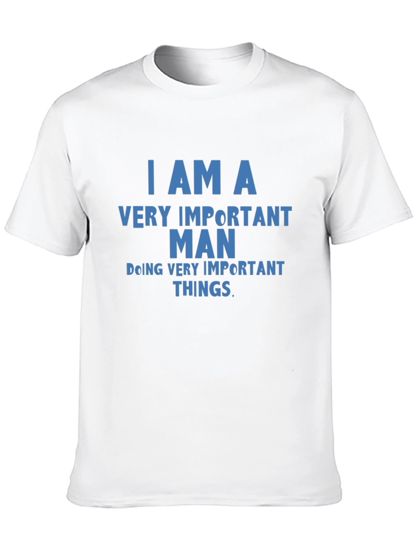 Important Man Graphic Tee - Black Cotton Blend T-Shirt