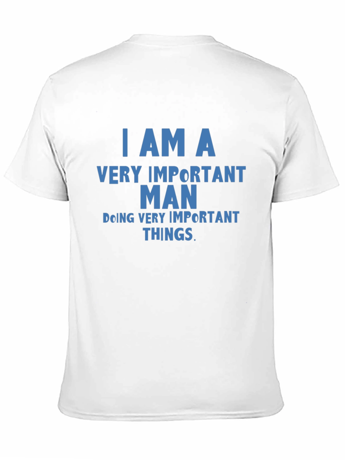 Important Man Graphic Tee - Black Cotton Blend T-Shirt