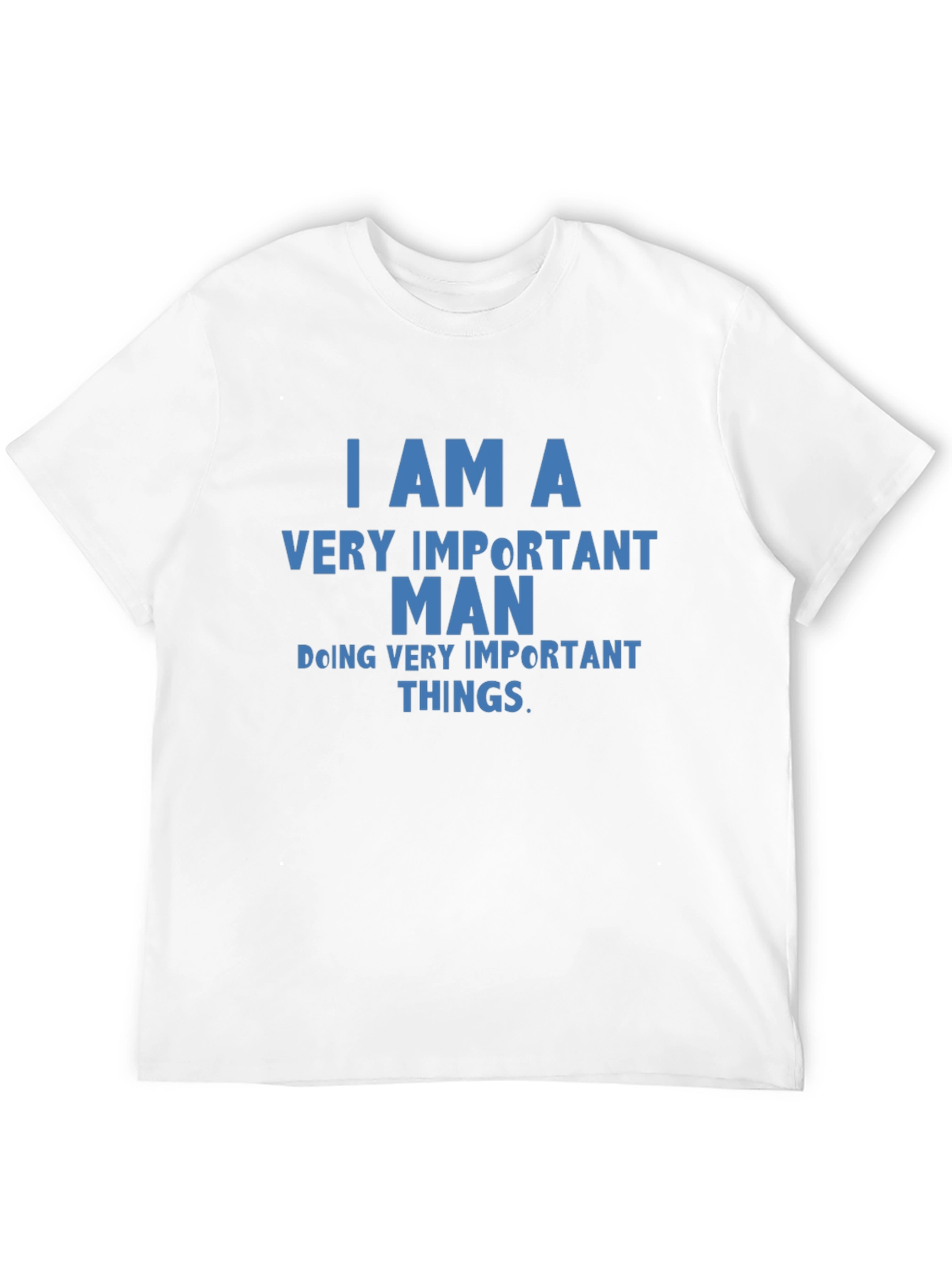 Important Man Graphic Tee - Black Cotton Blend T-Shirt