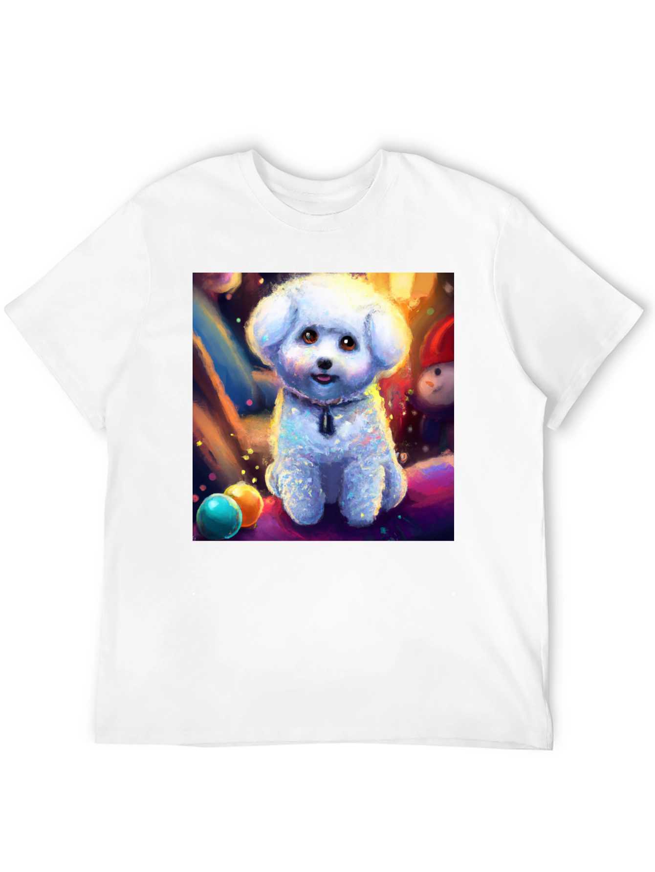 Cute Dog Graphic Tee - Black