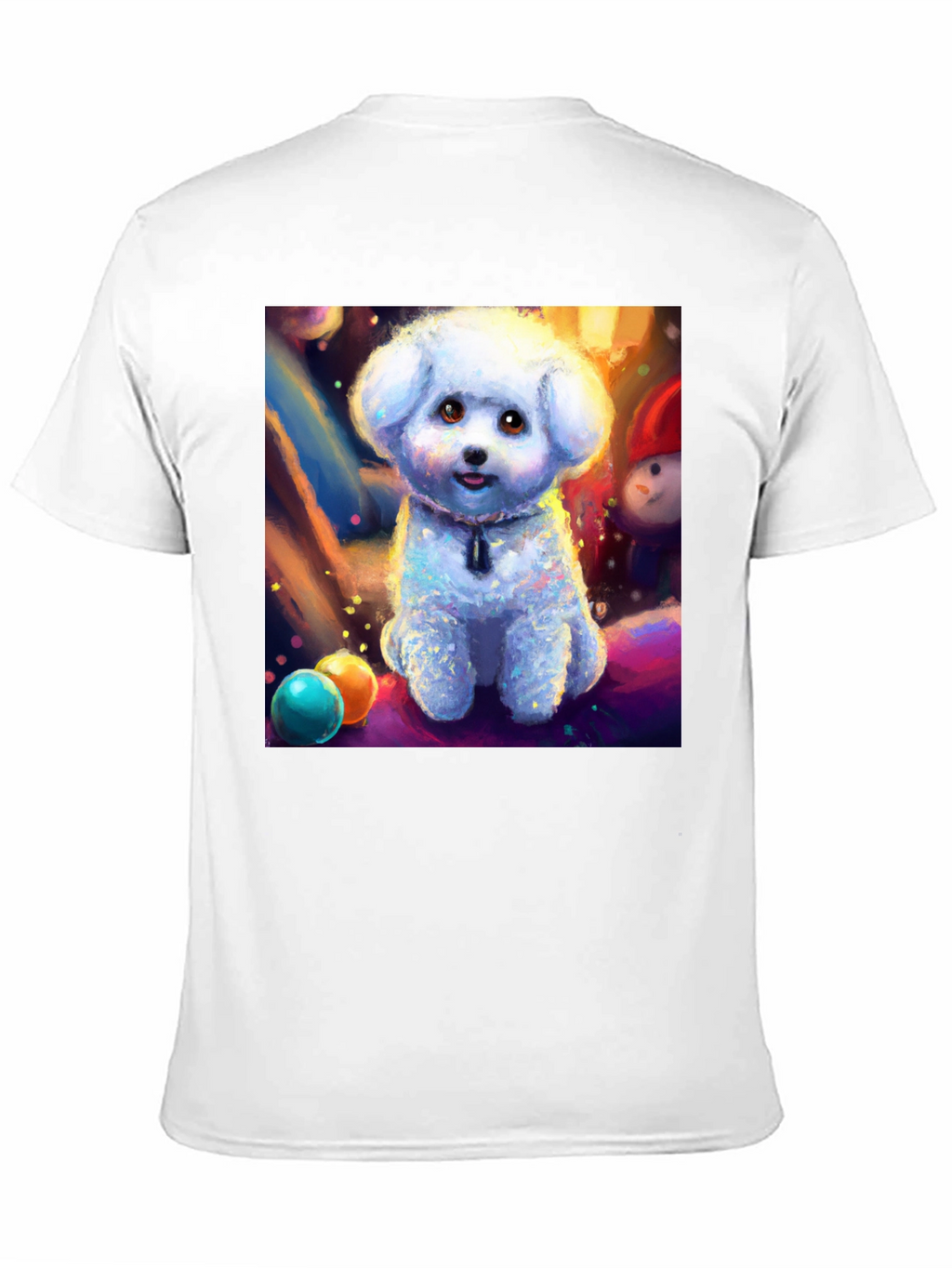 Cute Dog Graphic Tee - Black