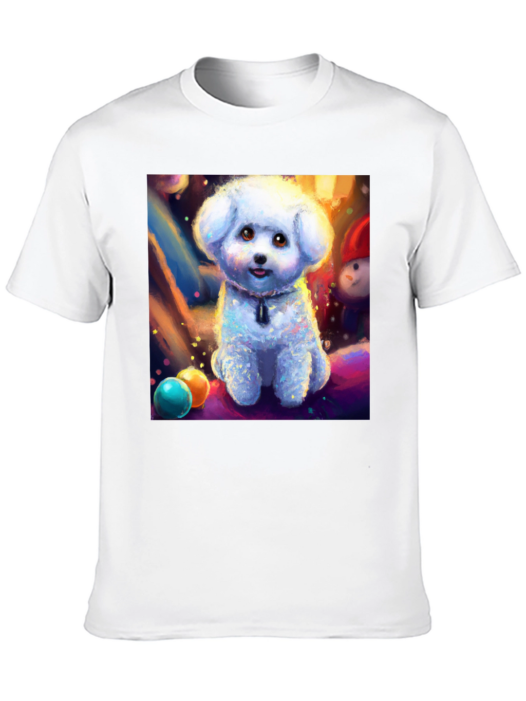 Cute Dog Graphic Tee - Black