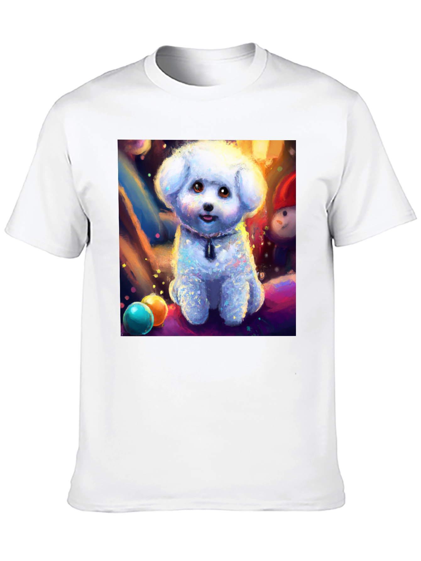 Cute Dog Graphic Tee - Black