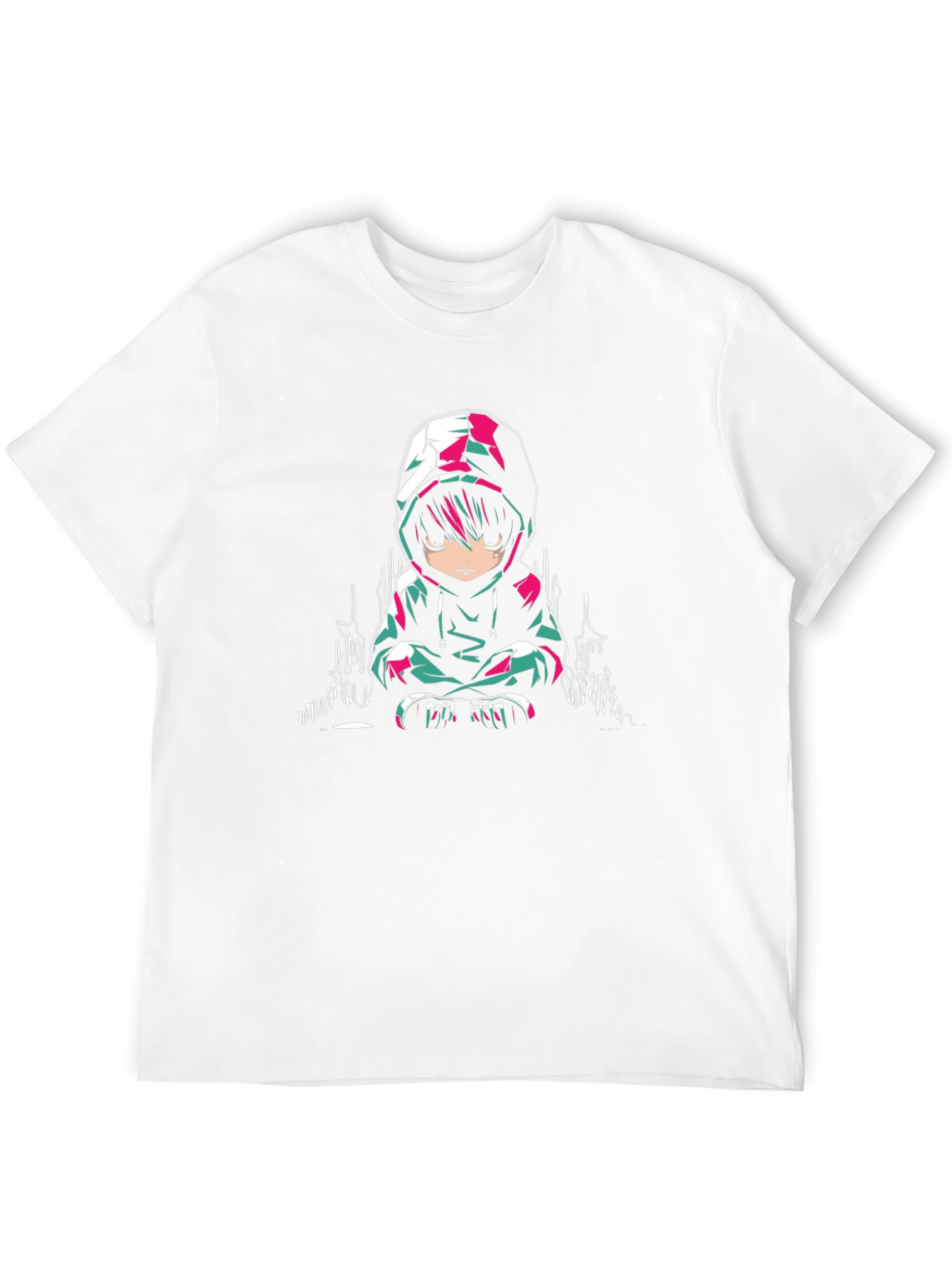 Anime Character Graphic Print Black T-Shirt