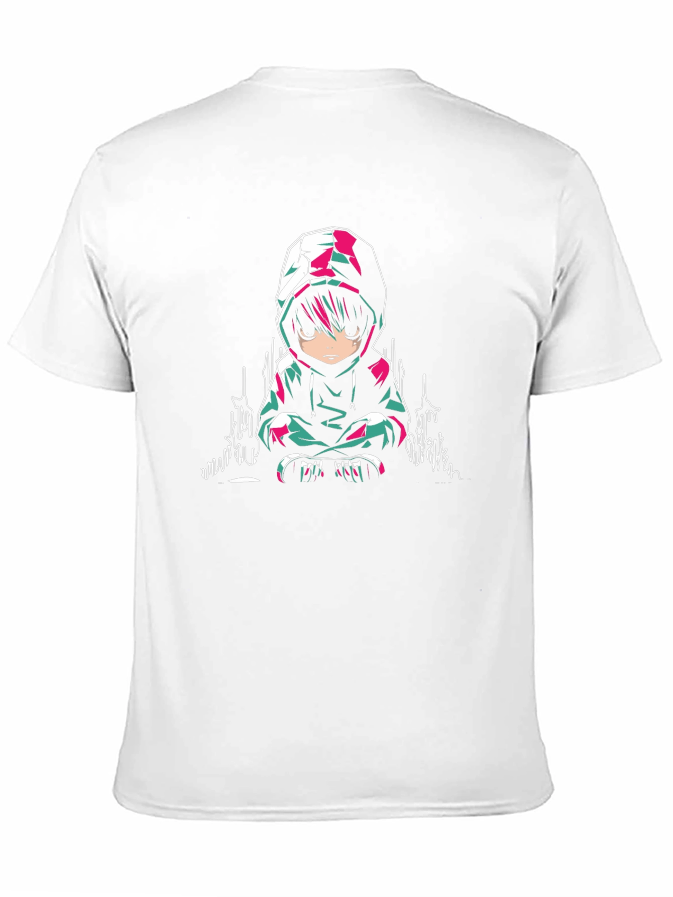 Anime Character Graphic Print Black T-Shirt