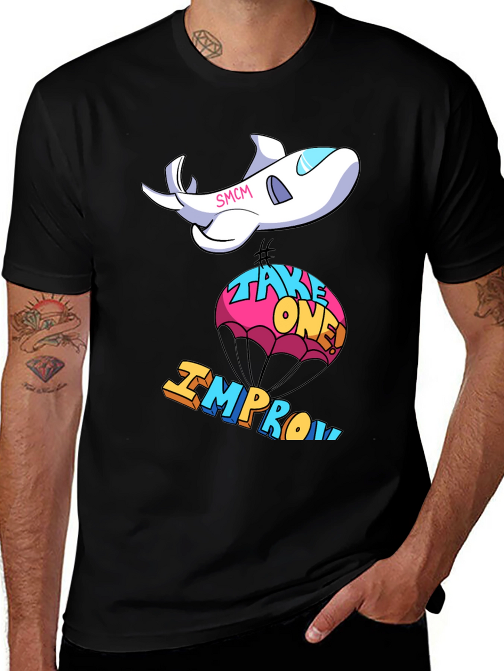 Cartoon Airplane Improv T-Shirt