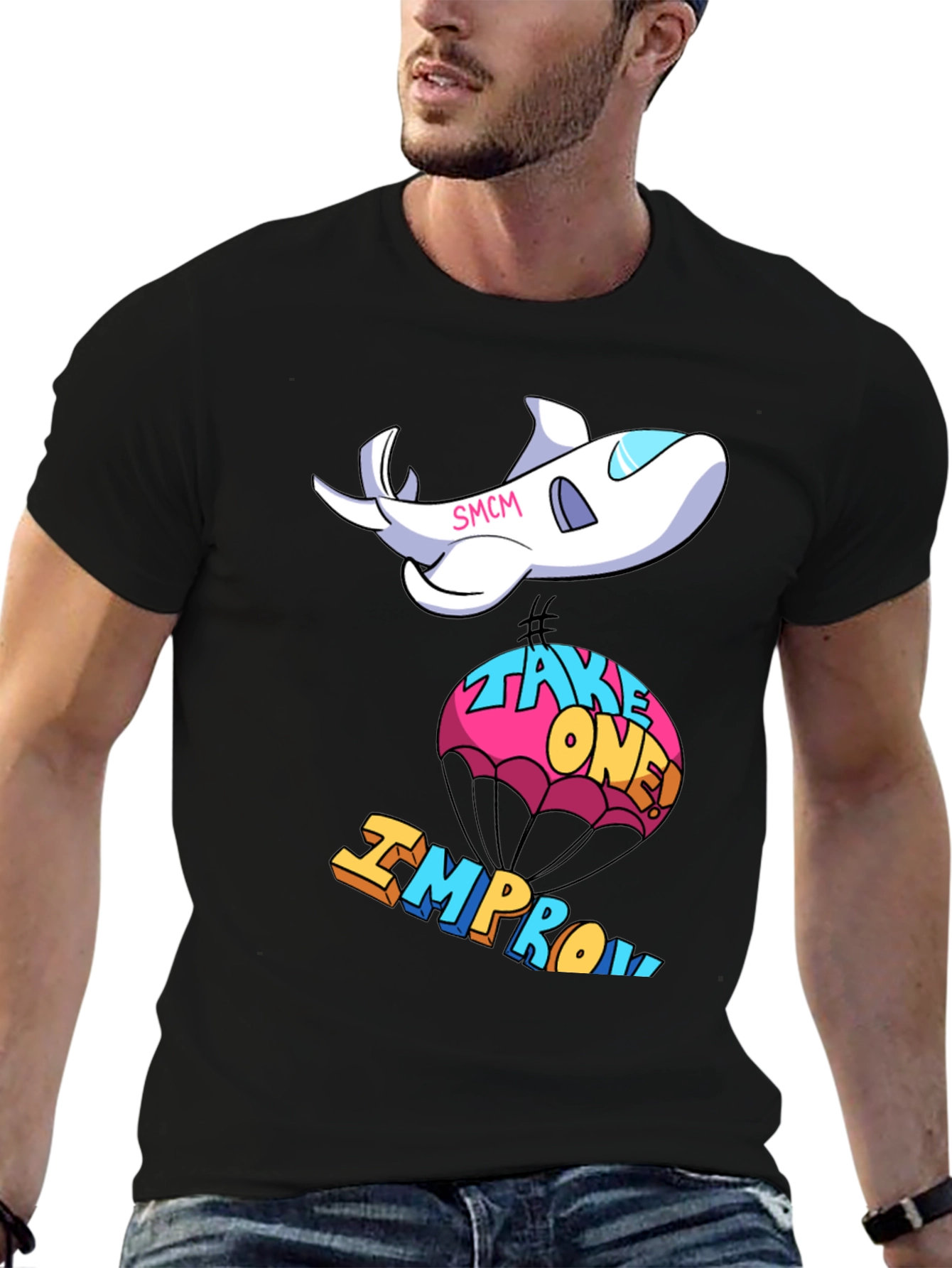 Cartoon Airplane Improv T-Shirt