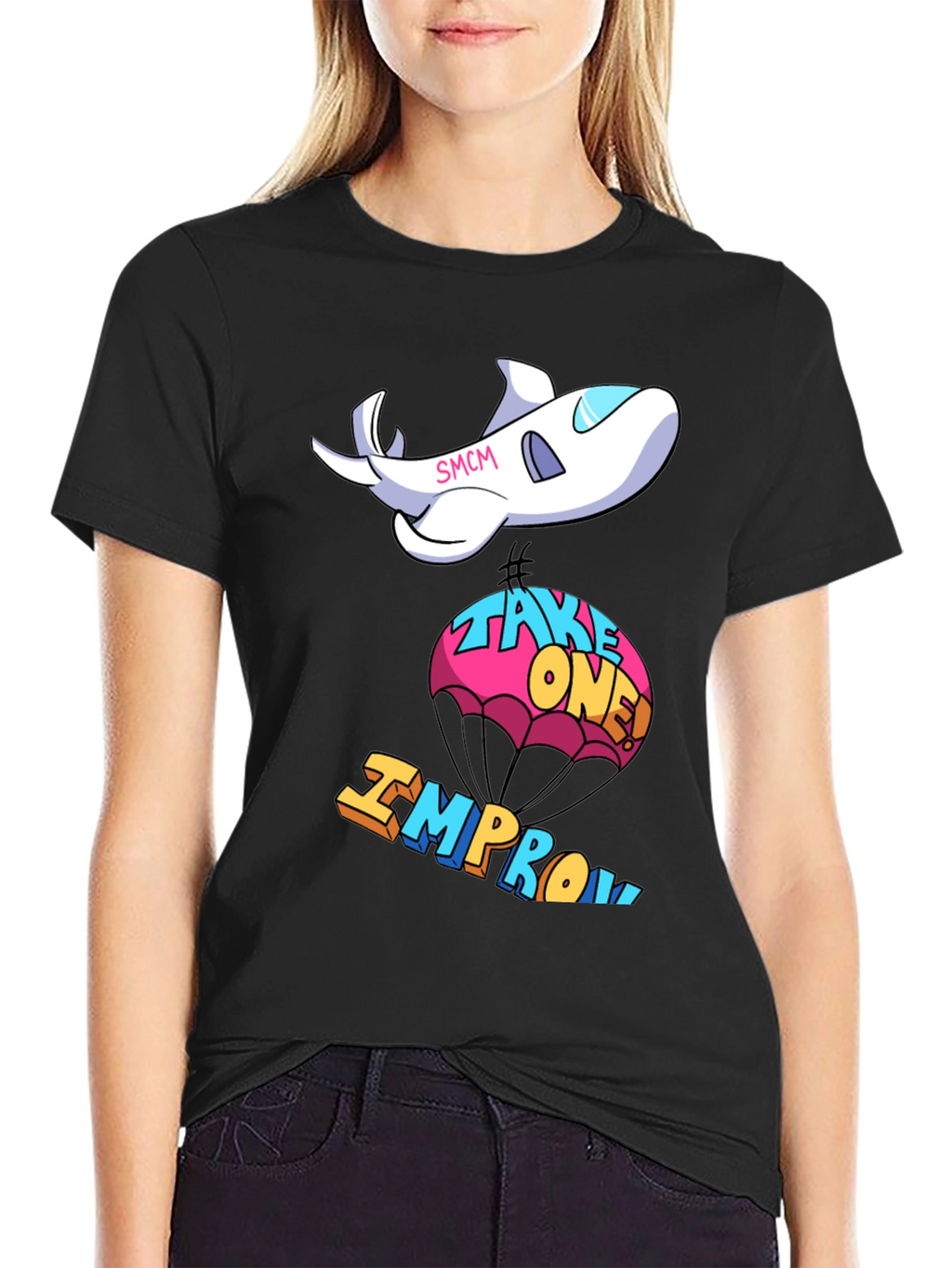 Cartoon Airplane Improv T-Shirt