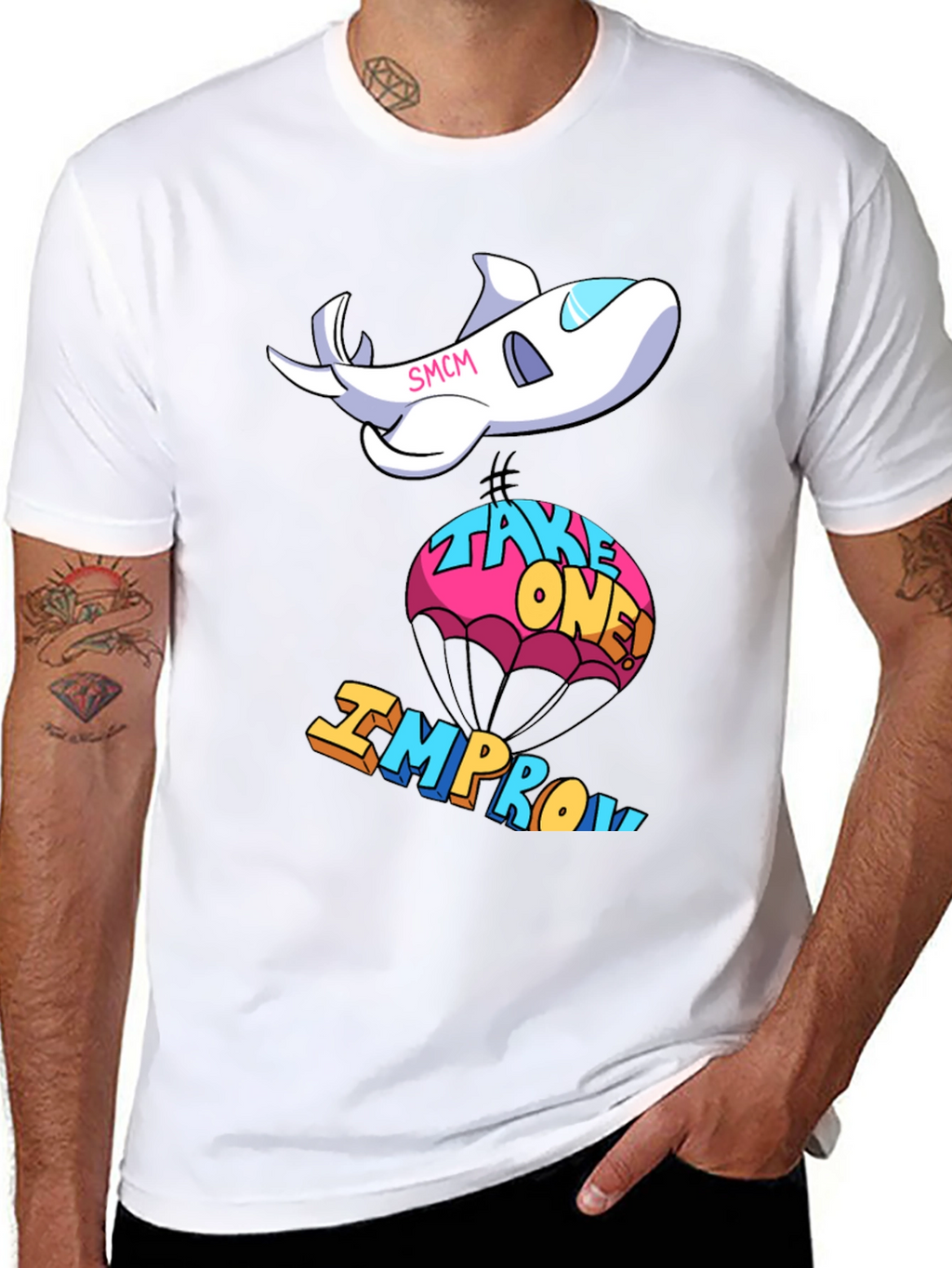Cartoon Airplane Improv T-Shirt