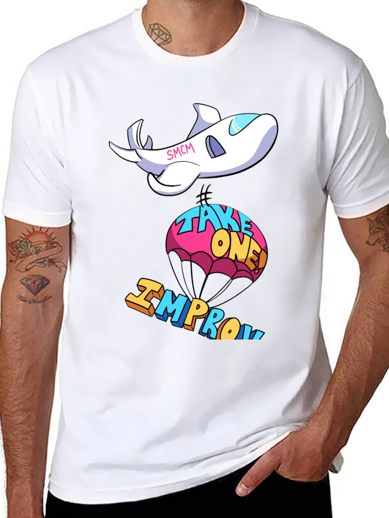 Cartoon Airplane Improv T-Shirt