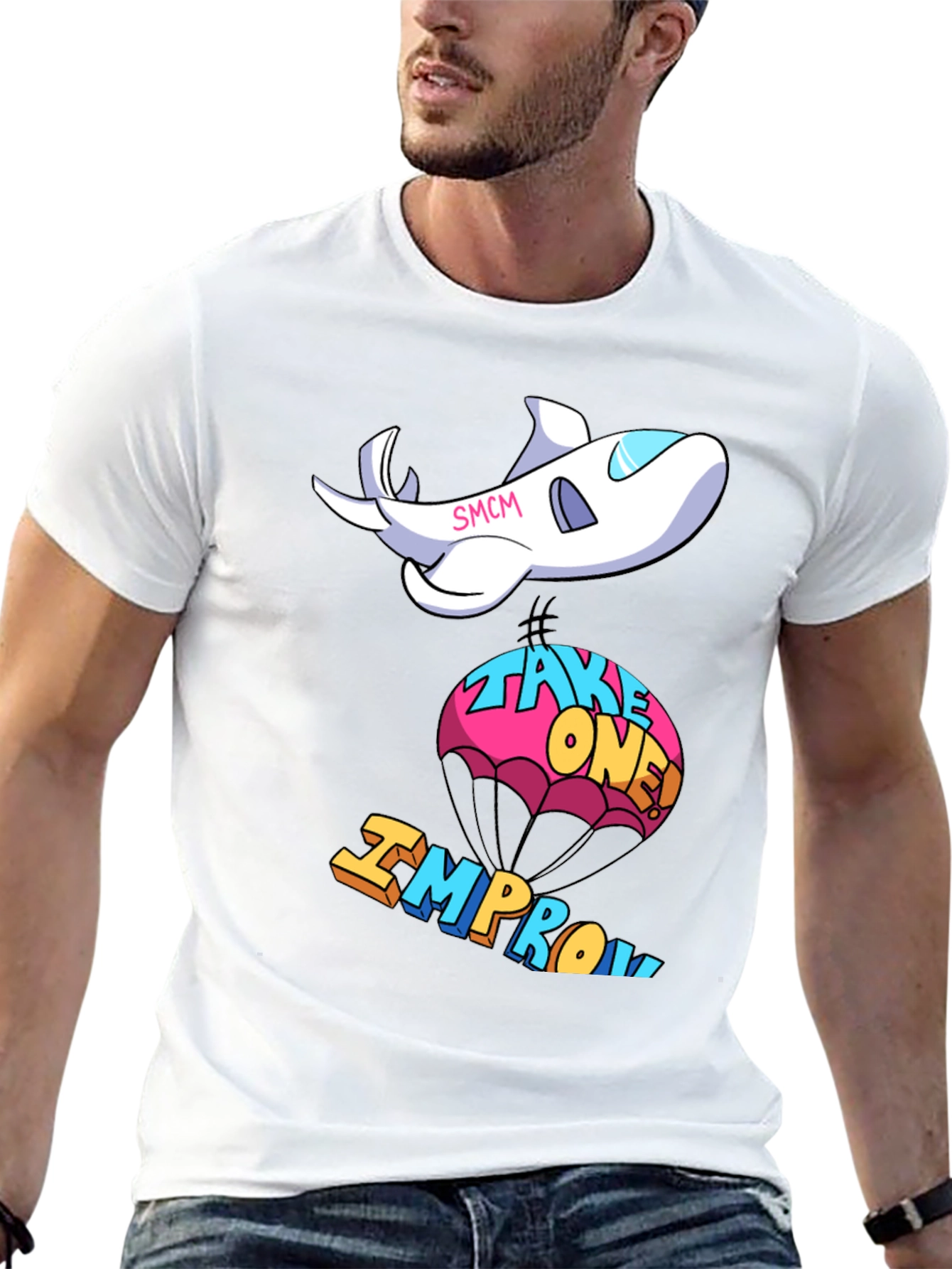 Cartoon Airplane Improv T-Shirt
