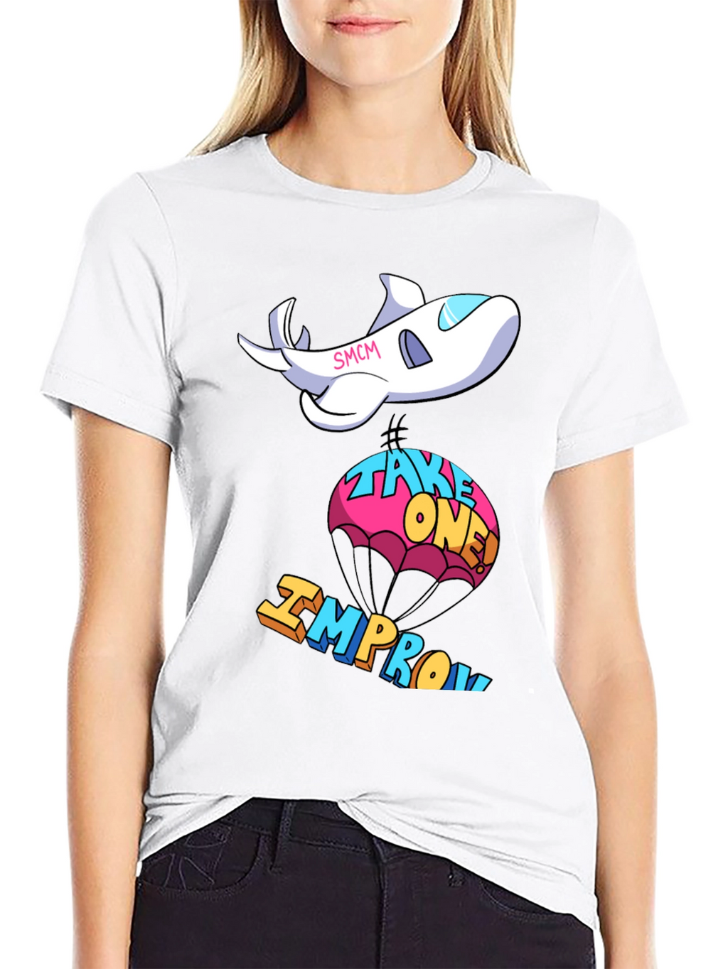 Cartoon Airplane Improv T-Shirt