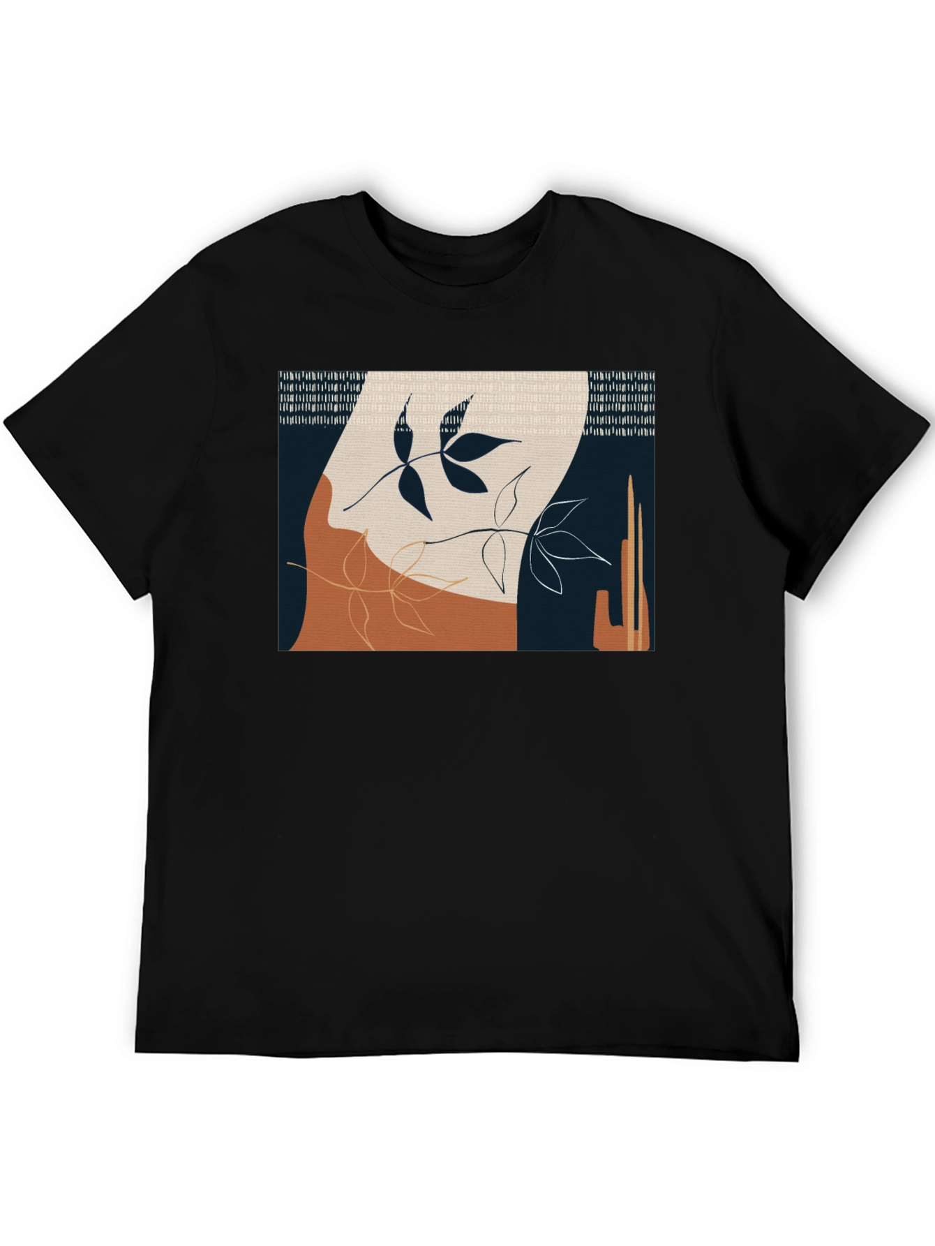 Abstract Botanical Graphic Print T-Shirt