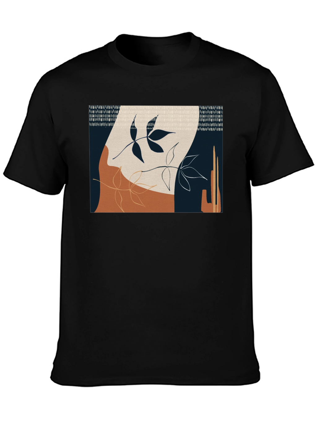 Abstract Botanical Graphic Print T-Shirt