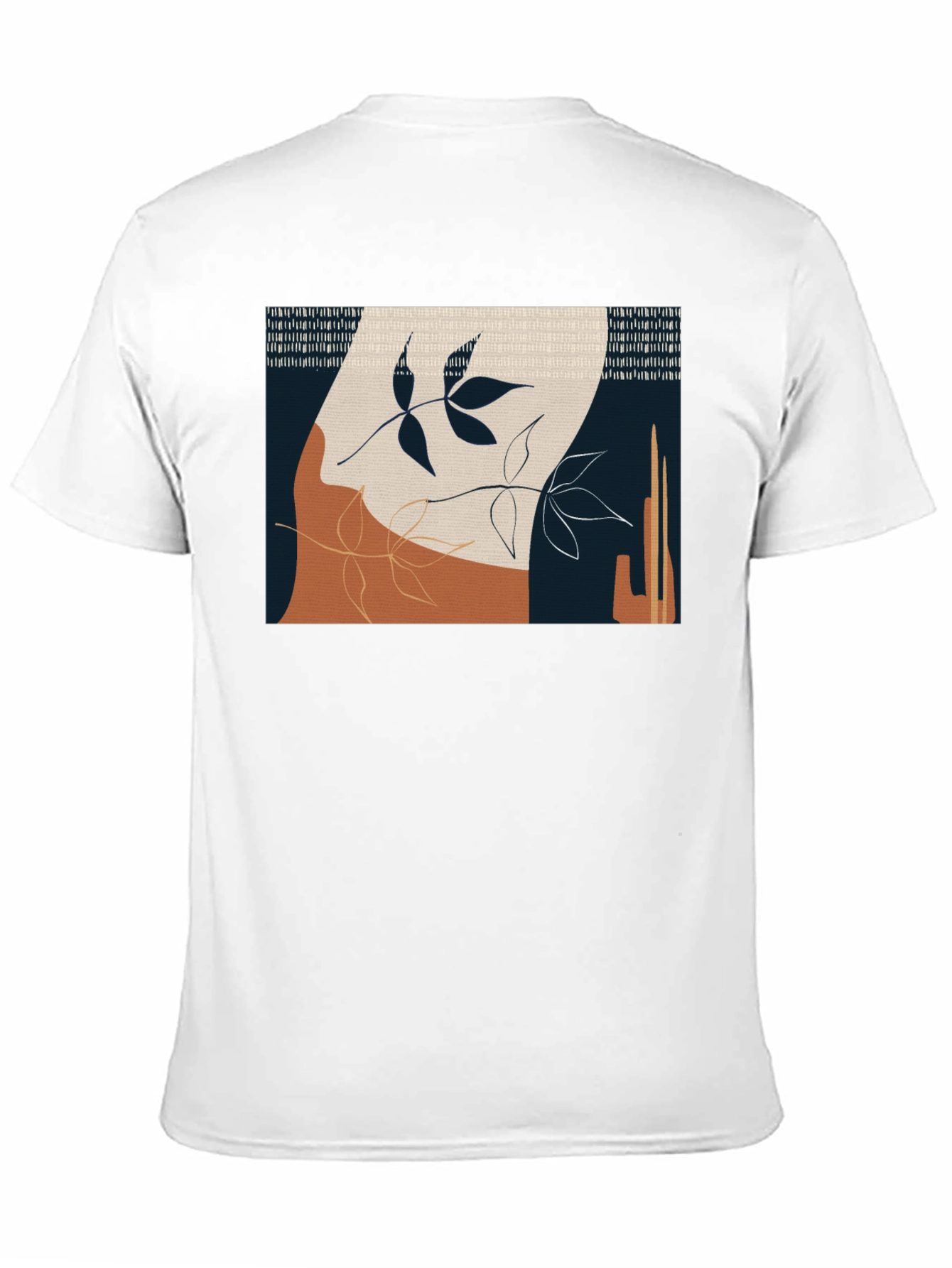 Abstract Botanical Graphic Print T-Shirt
