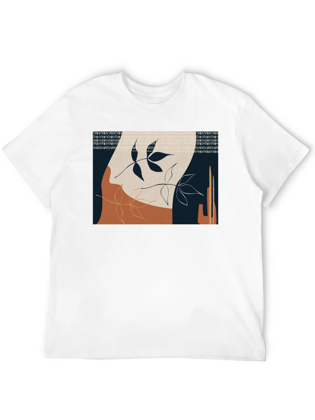 Abstract Botanical Graphic Print T-Shirt
