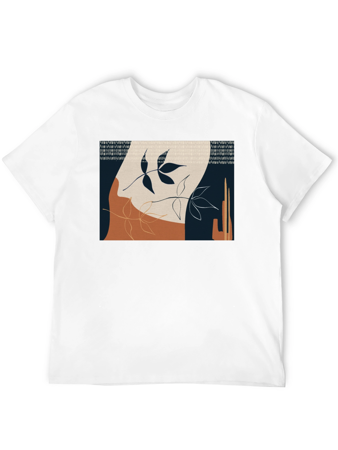 Abstract Botanical Graphic Print T-Shirt