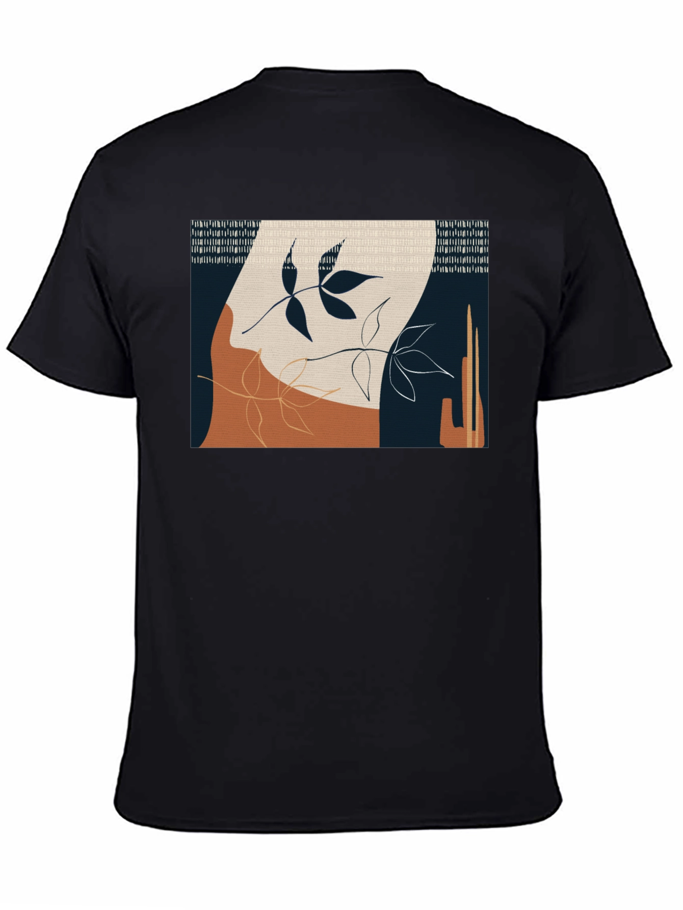 Abstract Botanical Graphic Print T-Shirt