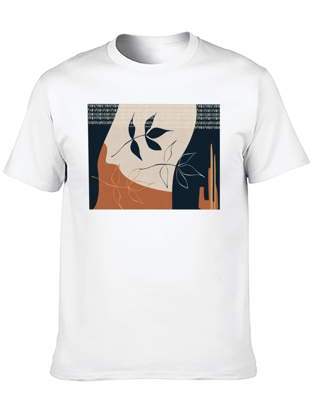 Abstract Botanical Graphic Print T-Shirt