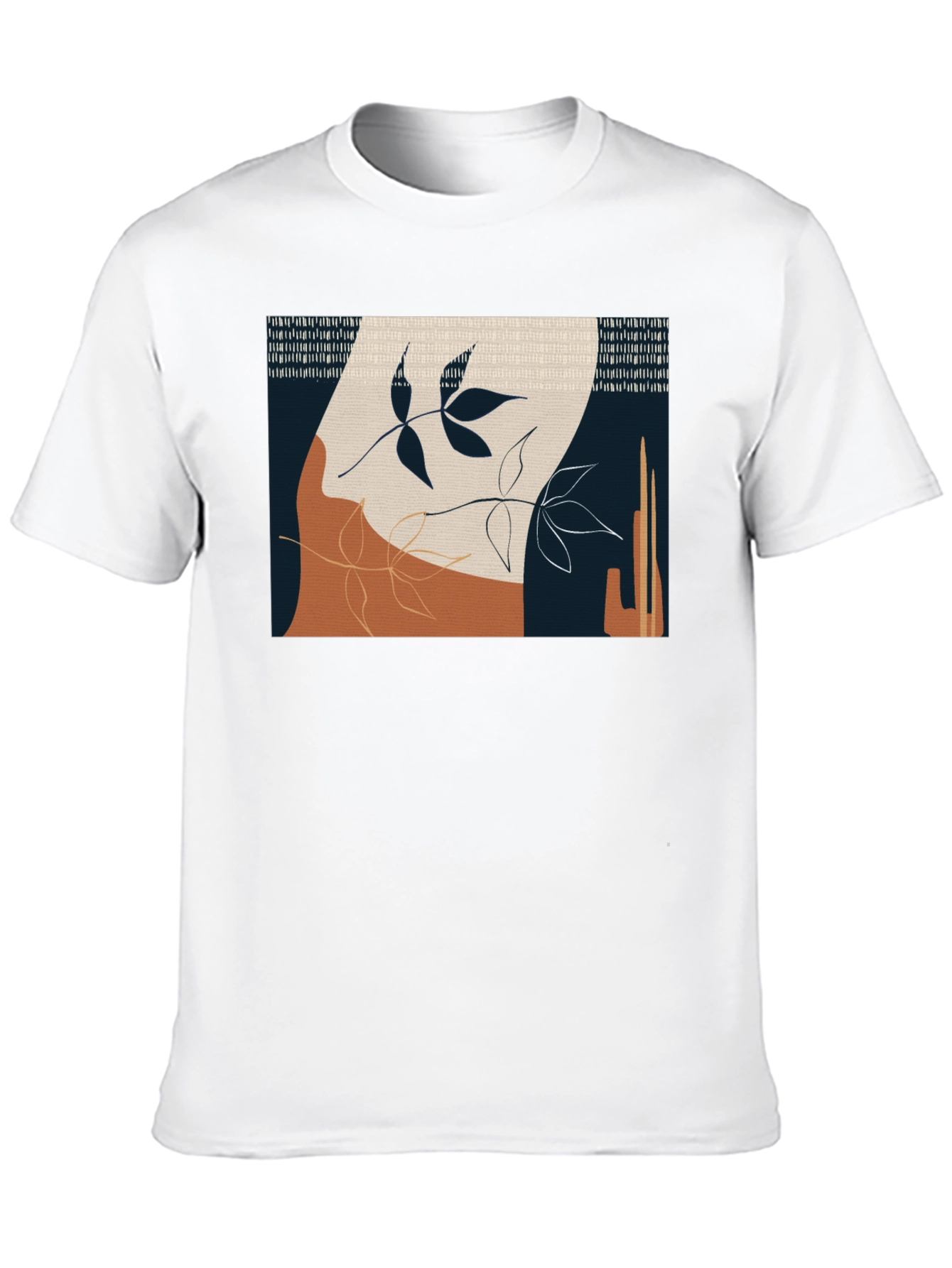 Abstract Botanical Graphic Print T-Shirt