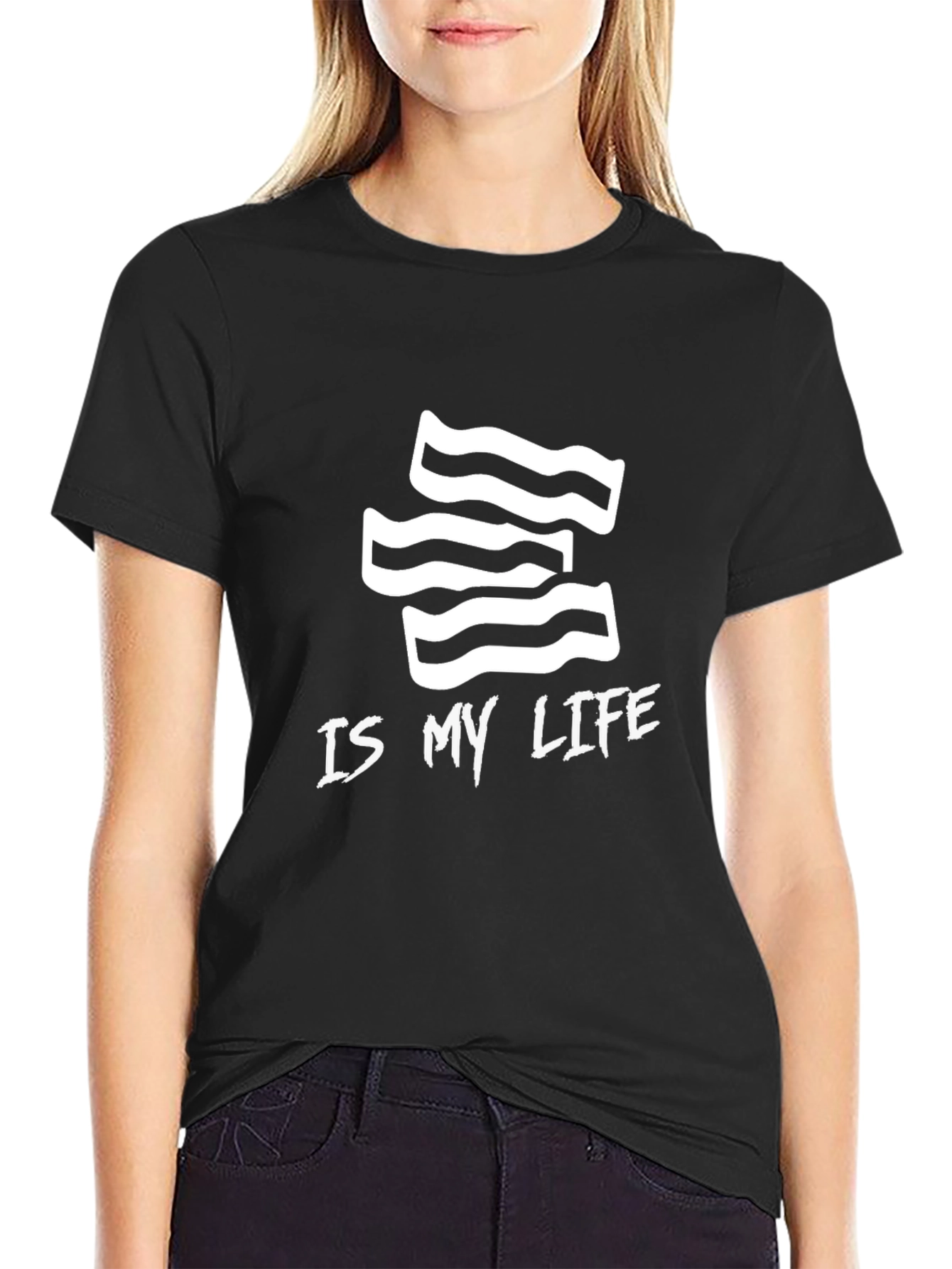 Bacon is My Life T-Shirt - Novelty Graphic Tee