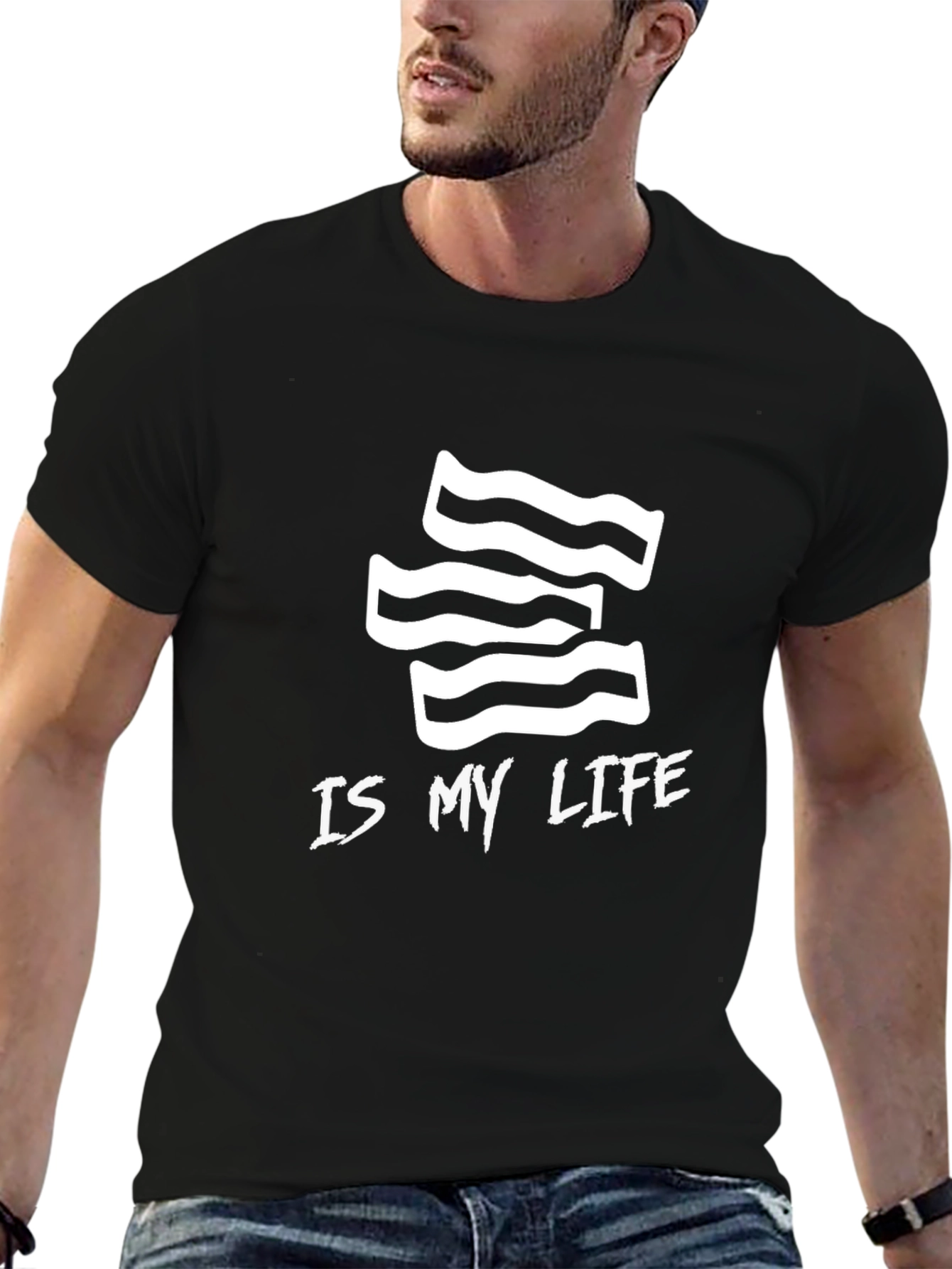 Bacon is My Life T-Shirt - Novelty Graphic Tee
