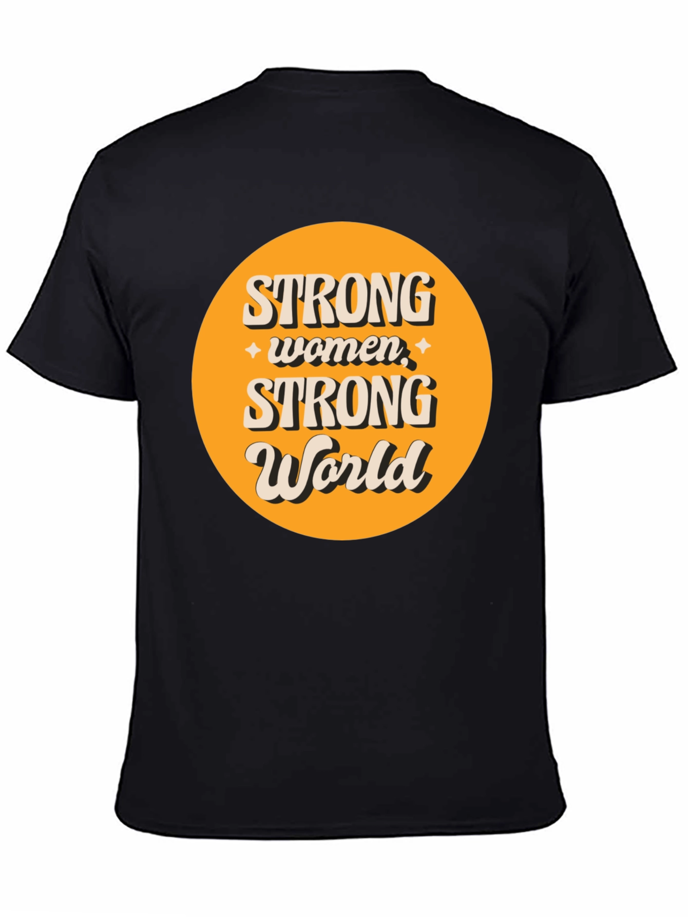 Strong Women Strong World Graphic Tee - Black