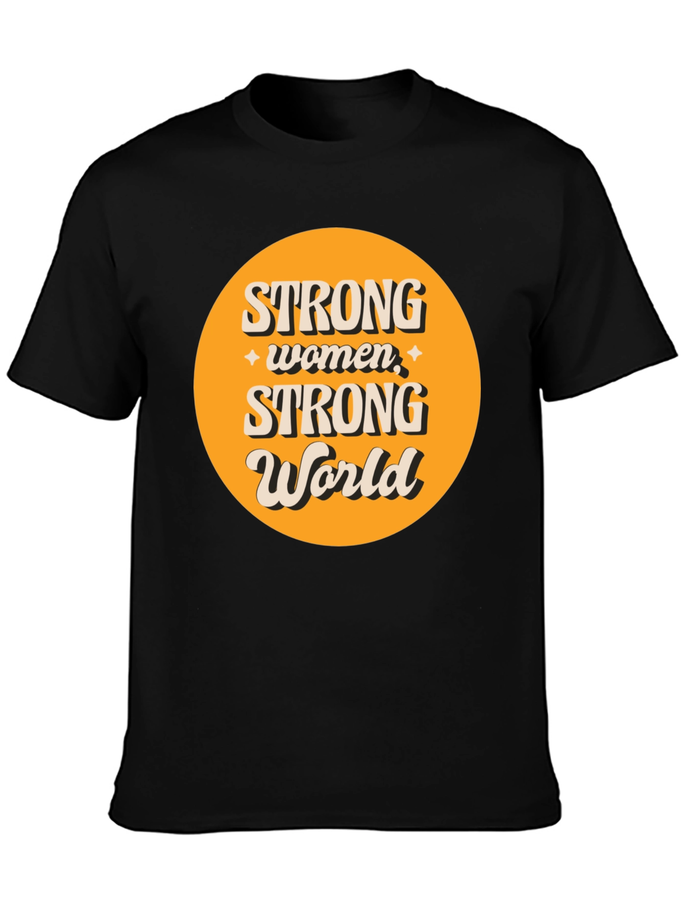 Strong Women Strong World Graphic Tee - Black