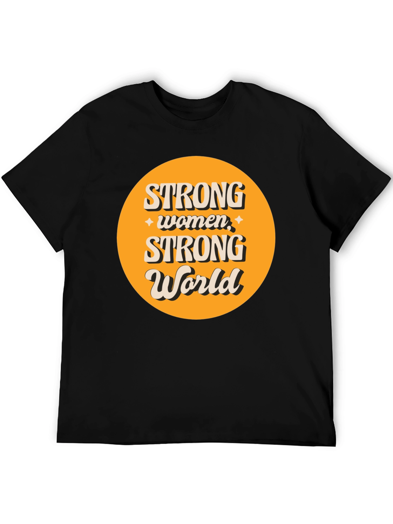 Strong Women Strong World Graphic Tee - Black