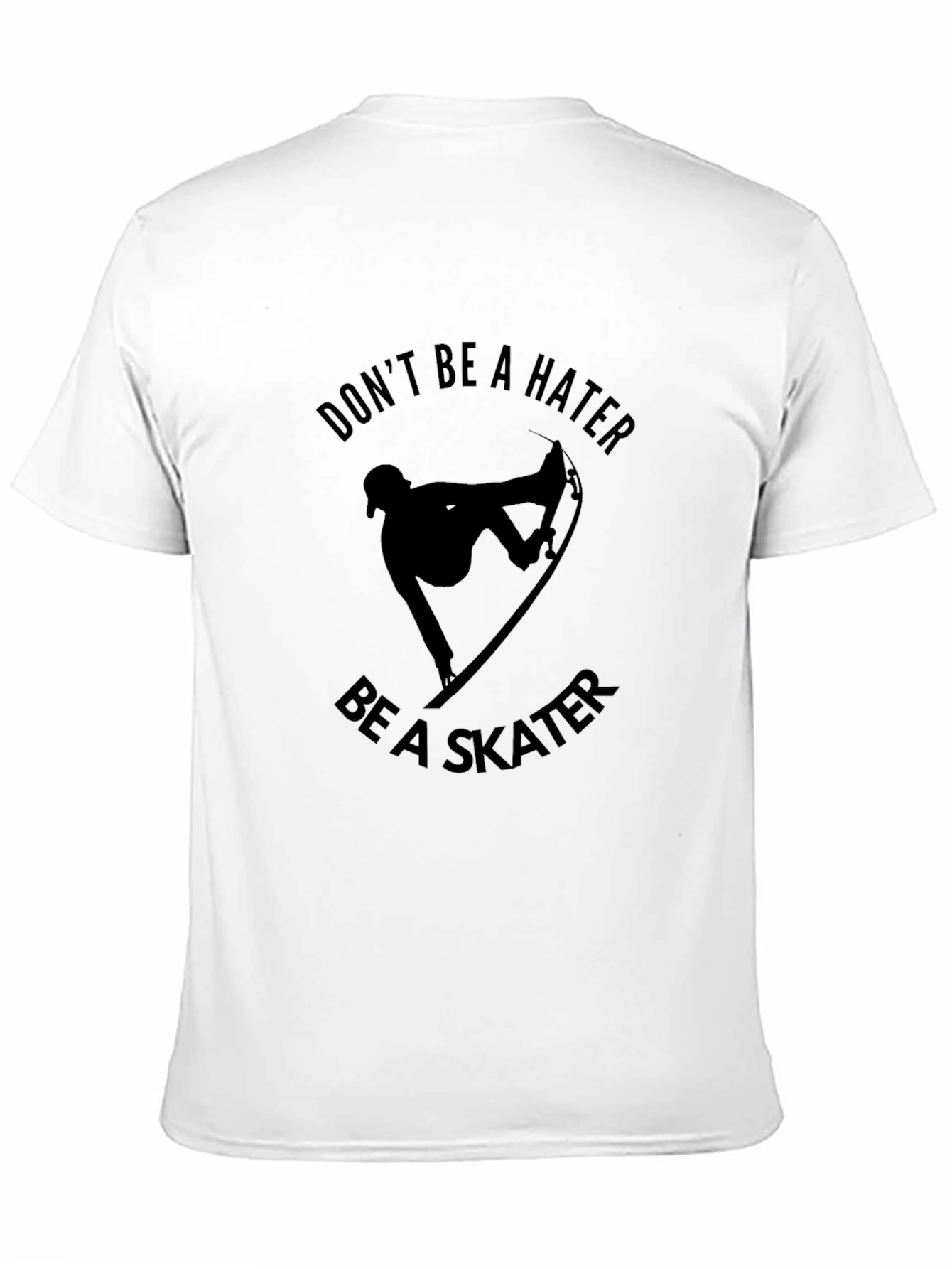 Dont Be A Hater Be A Skater Graphic Tee - Black