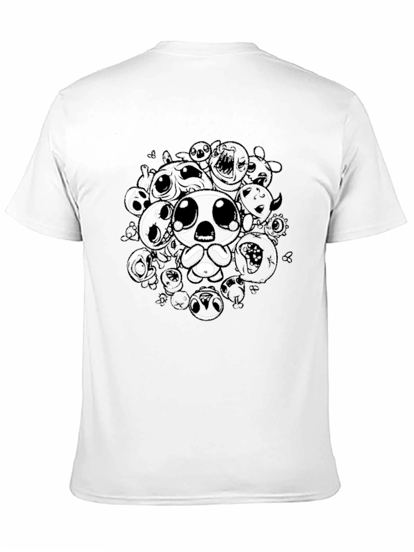Black Graphic Tee with Isaac Character Design