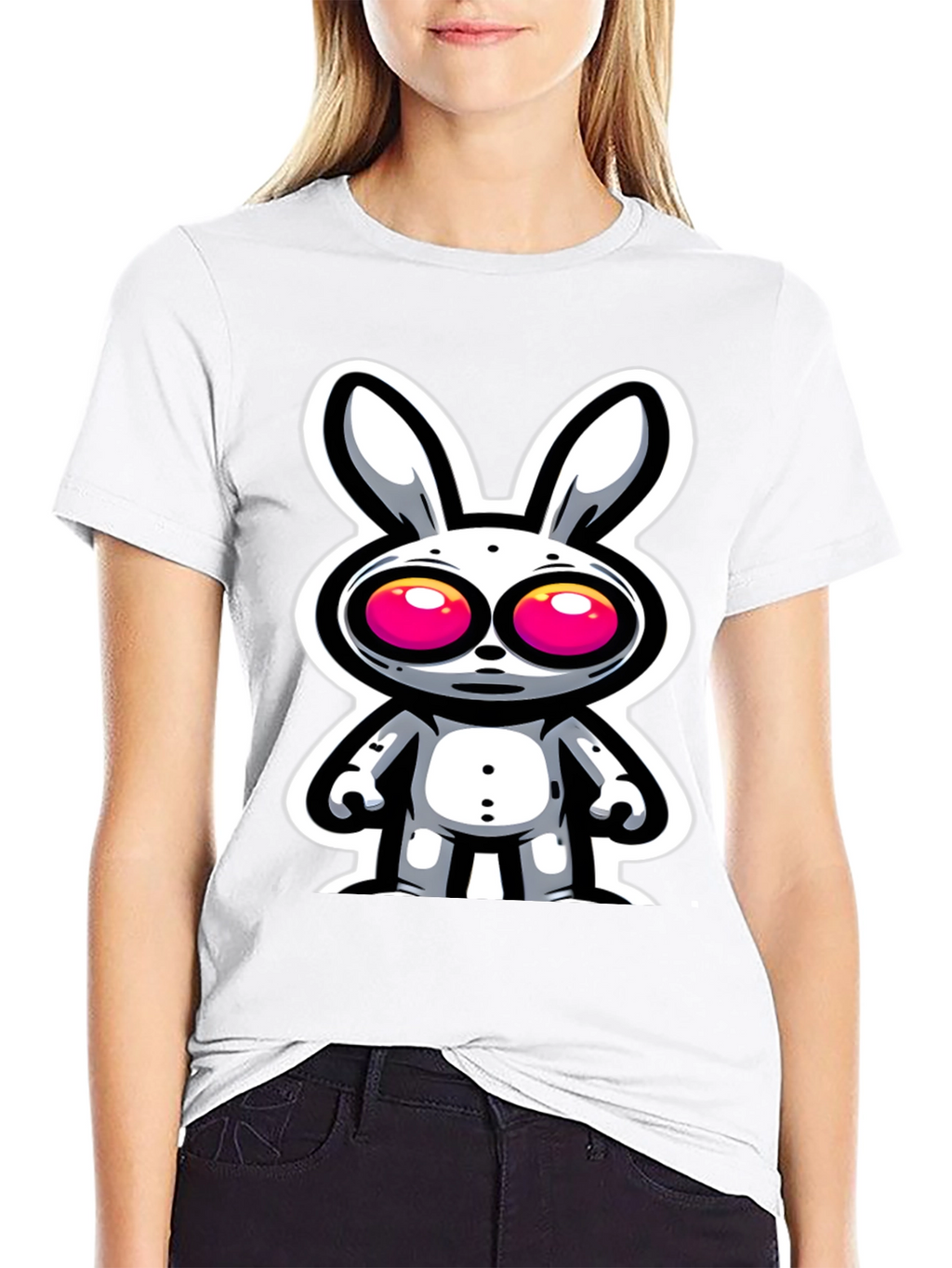 Cartoon Bunny Graphic Tee - Unique Style