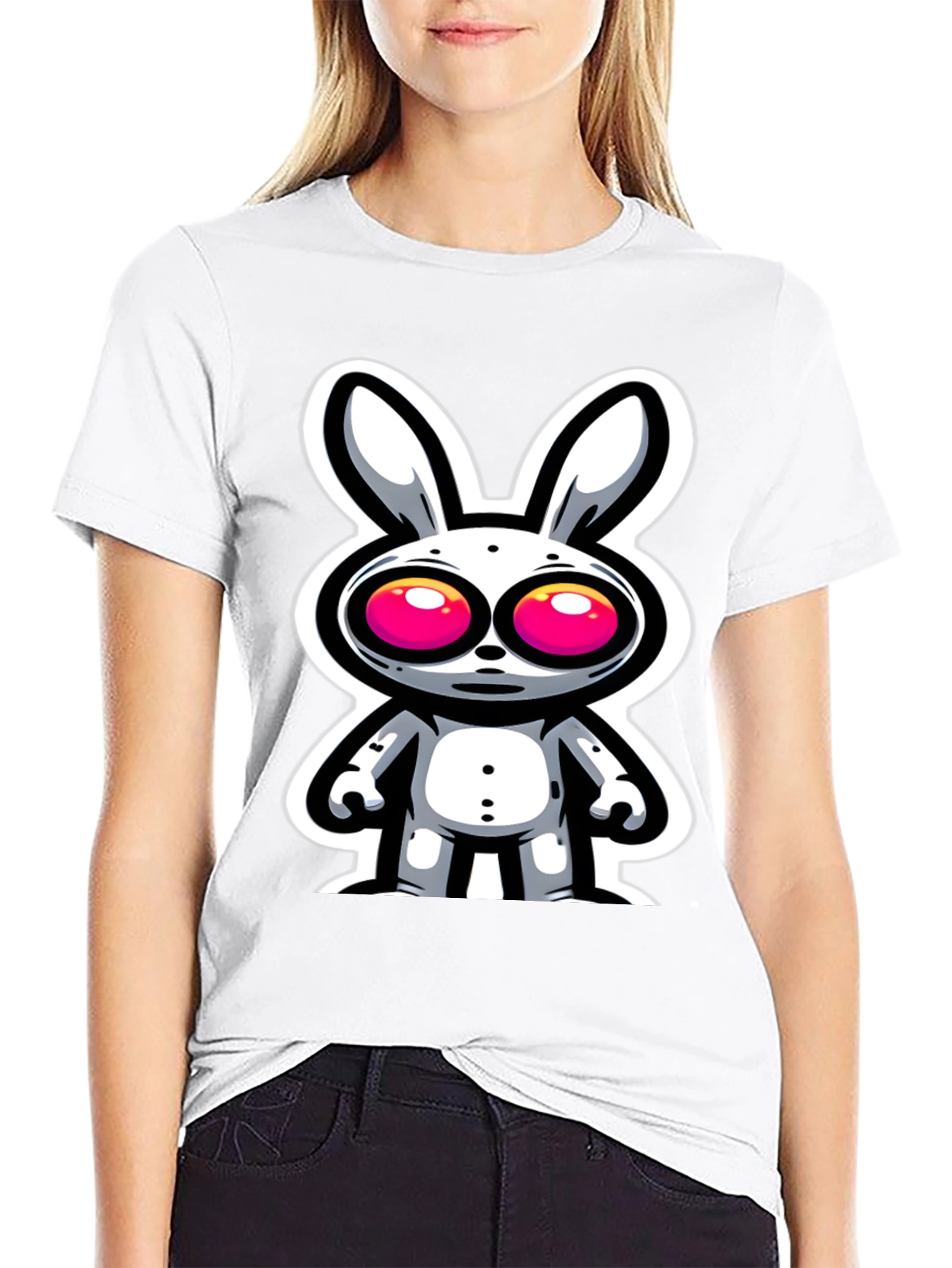 Cartoon Bunny Graphic Tee - Unique Style