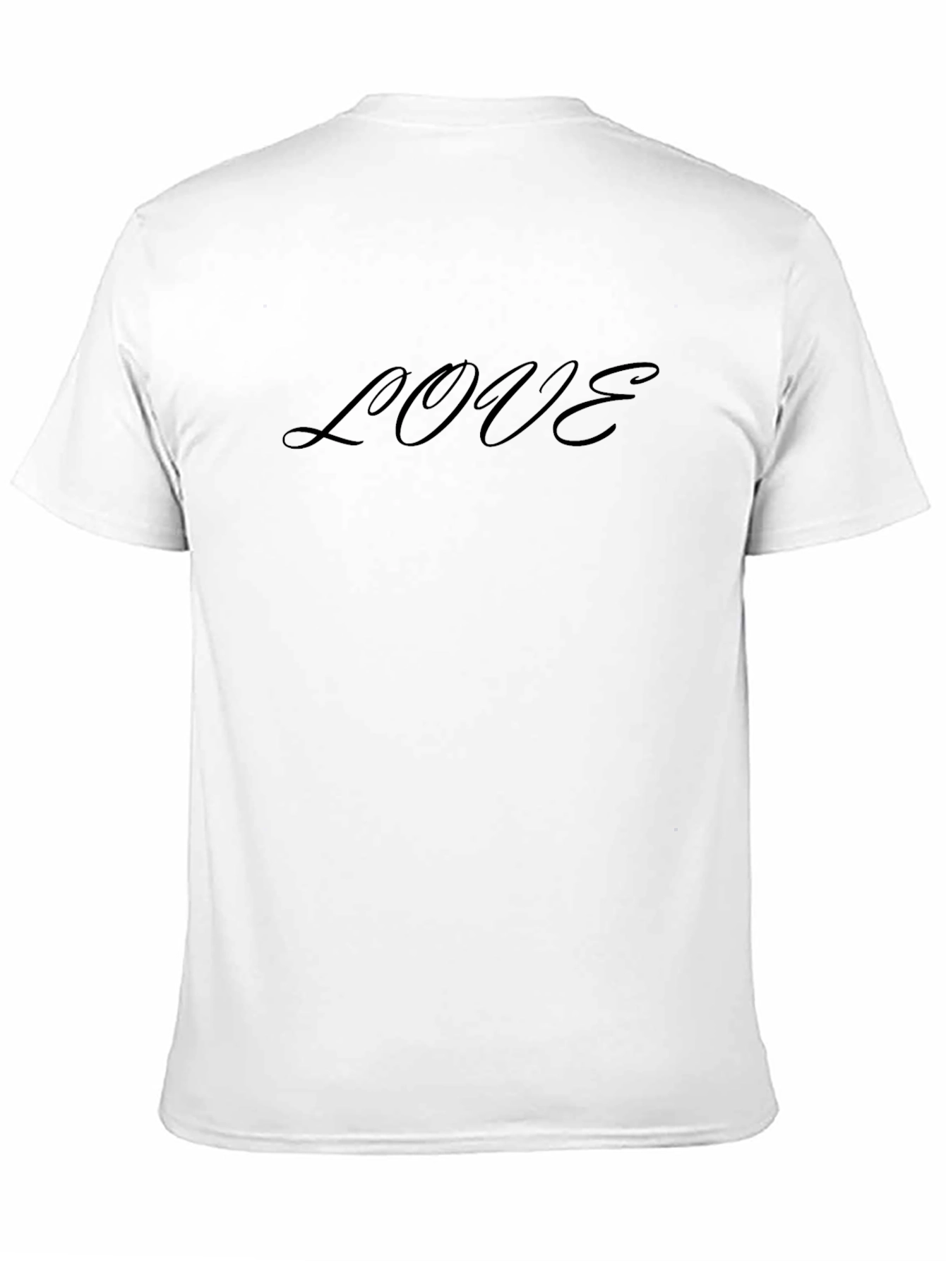 Love Tee - Classic Black Crew Neck Soft Cotton